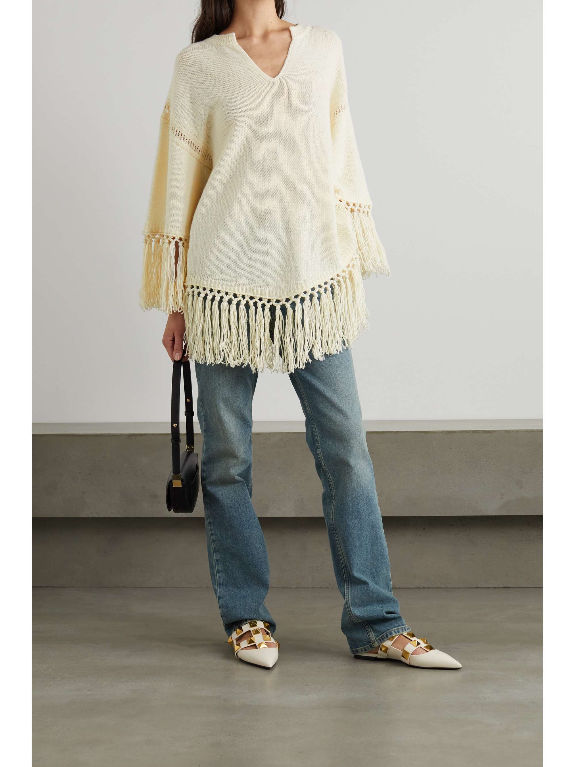 VALENTINO GARAVANI Fringed wool sweater