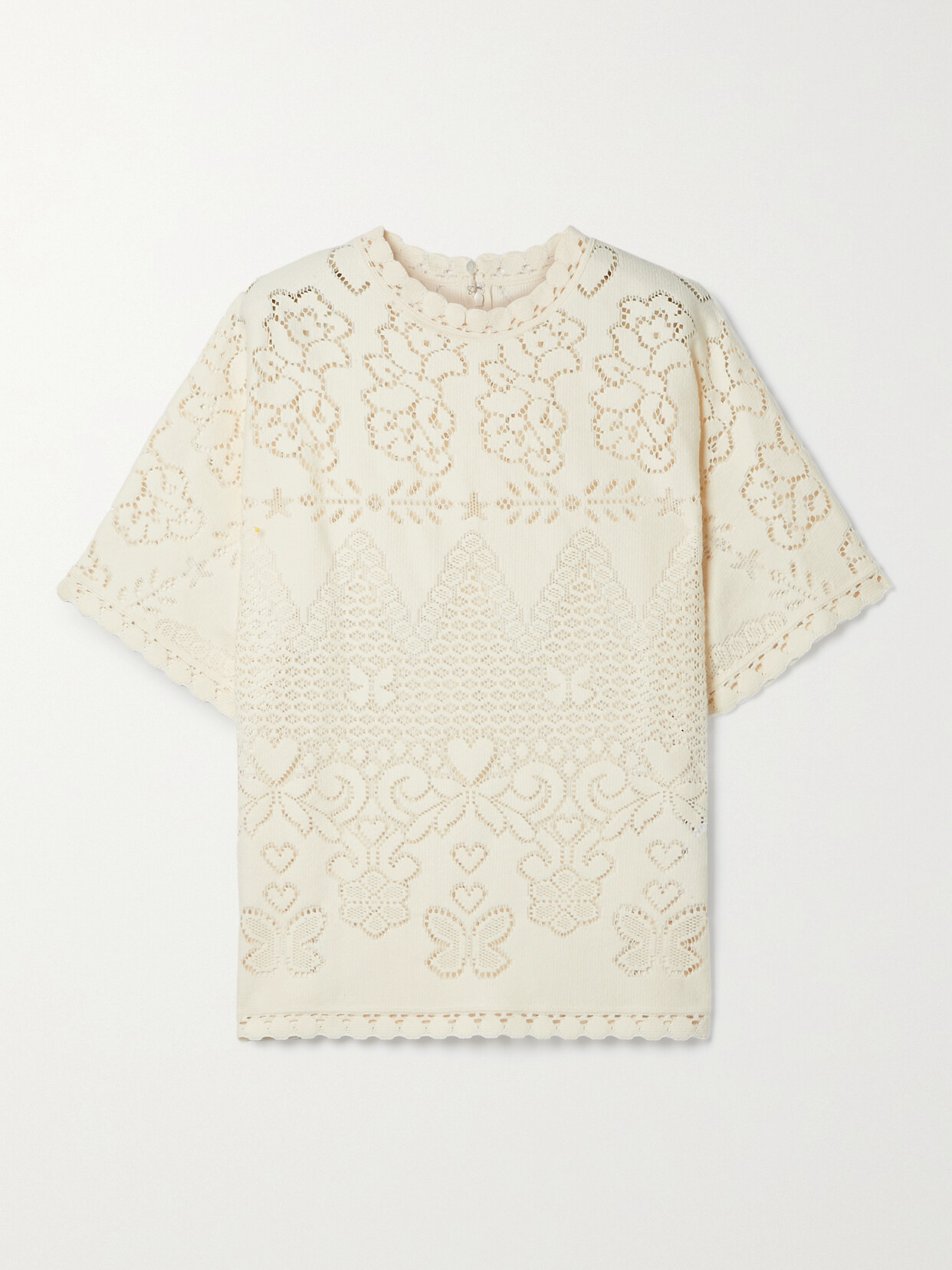 Valentino Garavani Cotton-blend Lace Top