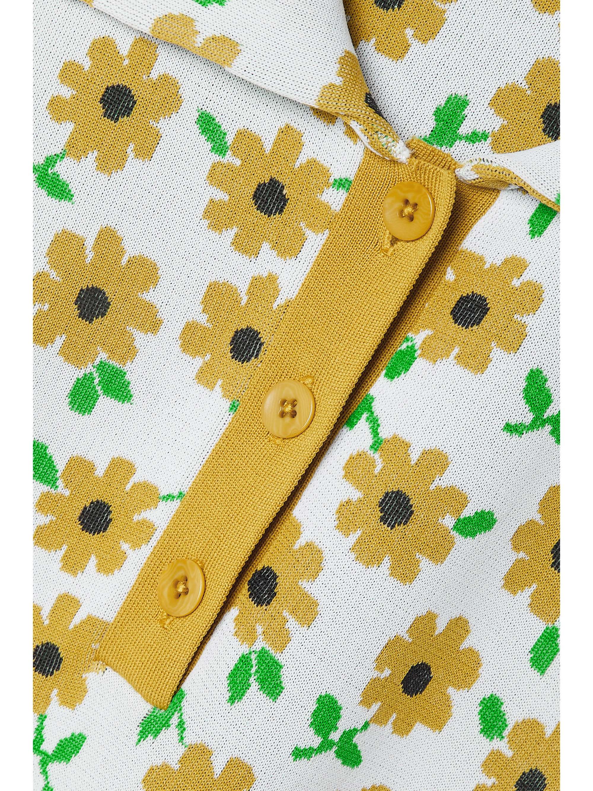 TIBI Oversized floral-jacquard sweatshirt