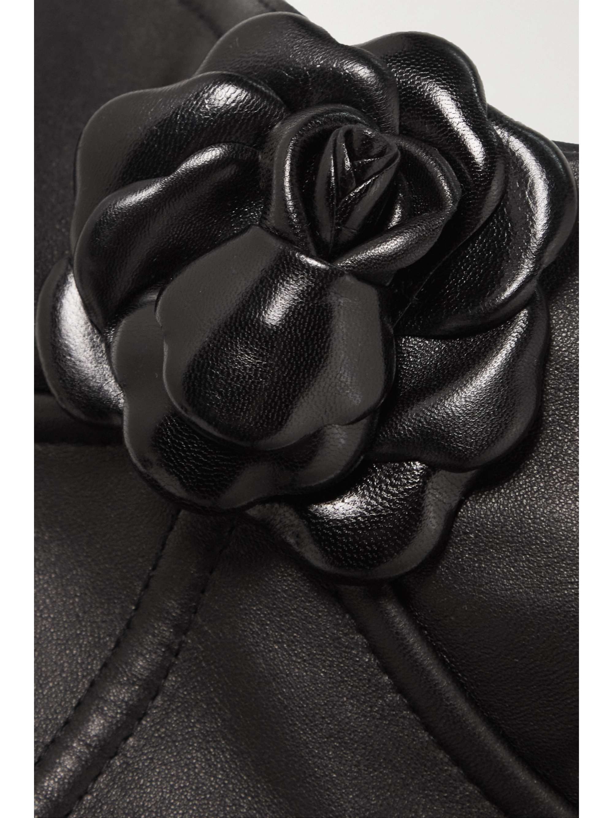 VALENTINO GARAVANI Embellished leather mini dress