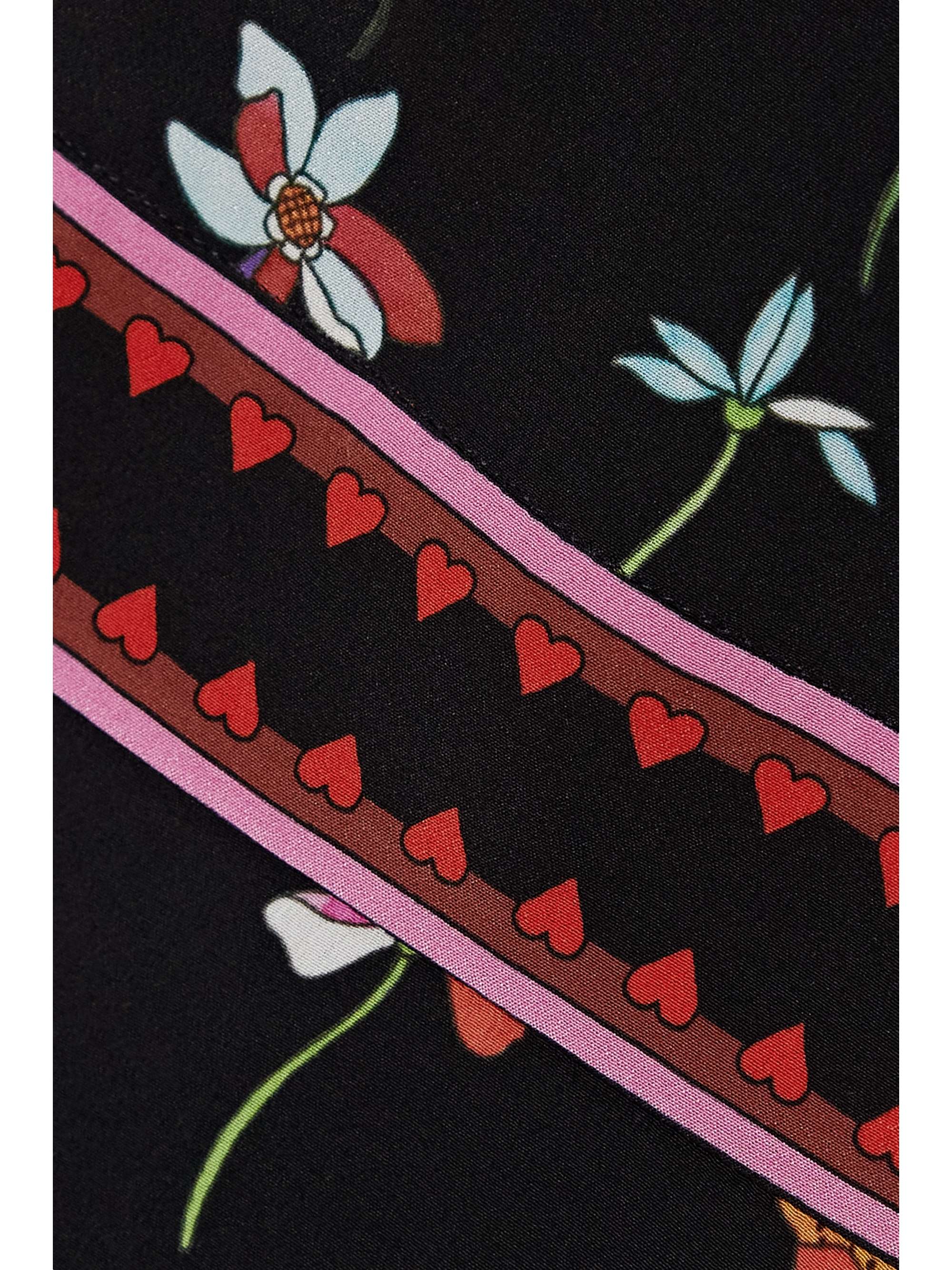 VALENTINO GARAVANI Floral-print wool-blend crepe de chine mini dress