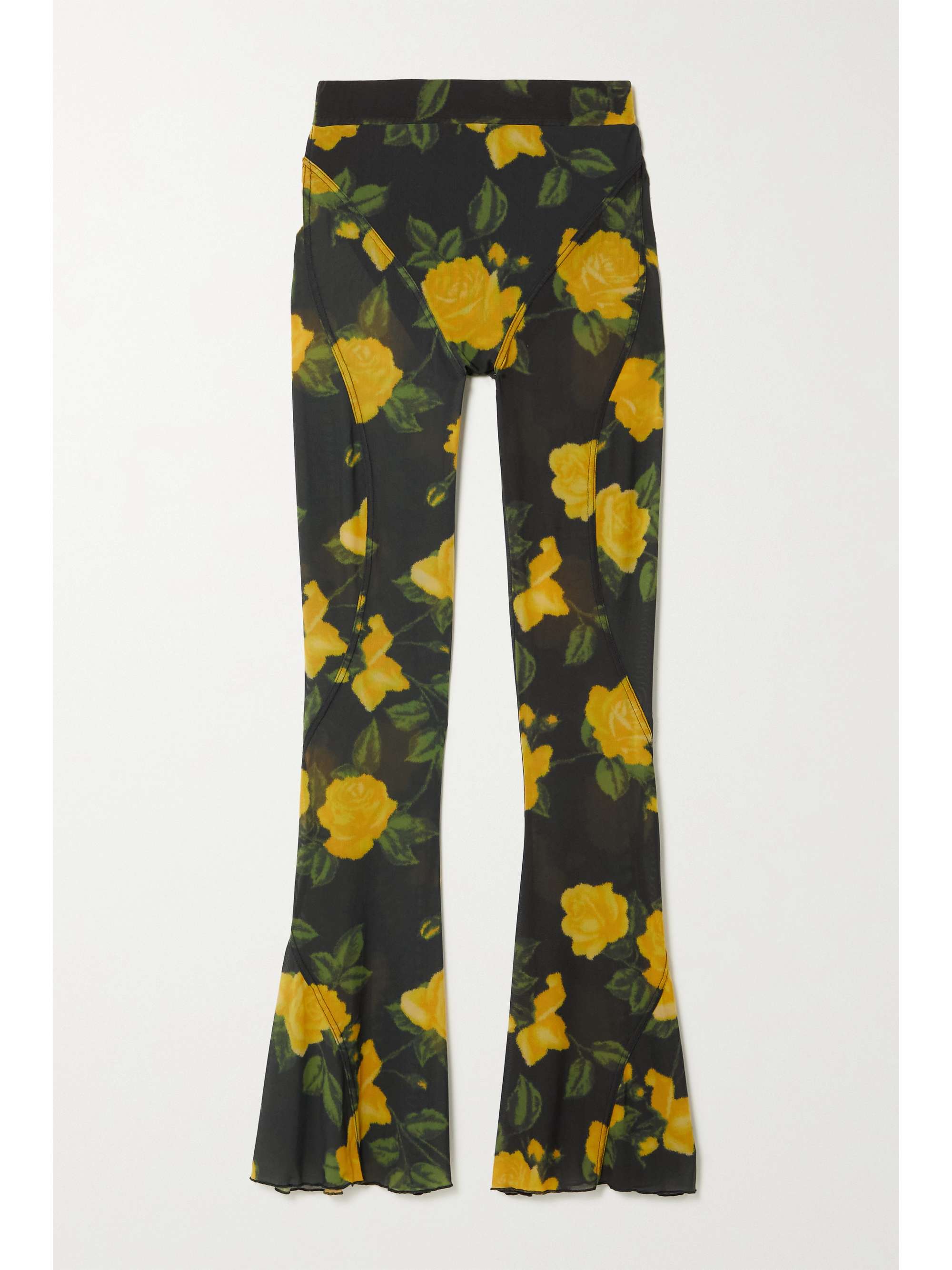 yellow stretch pants