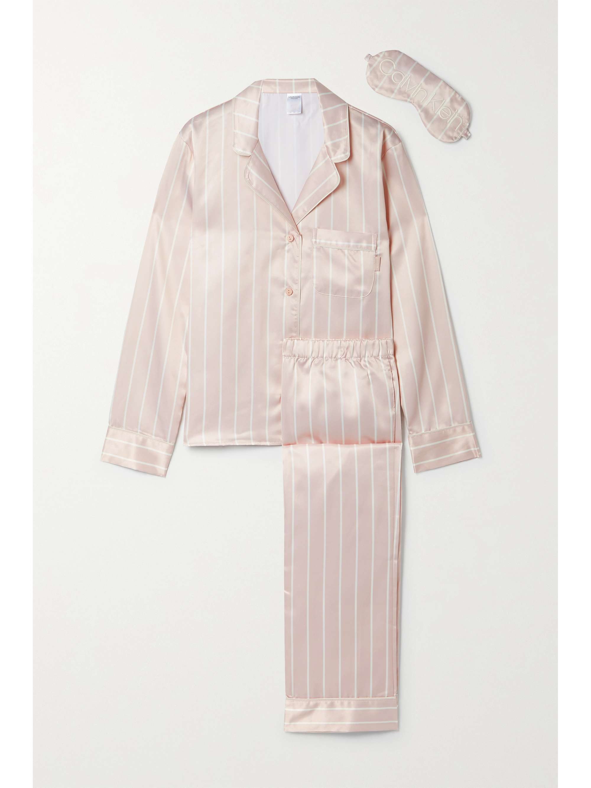 CK ONE Striped satin pajama set | NET-A-PORTER