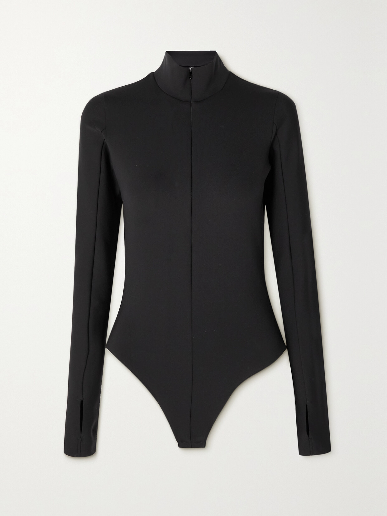 Commando Ballet Stretch-jersey Turtleneck Thong Bodysuit In Black