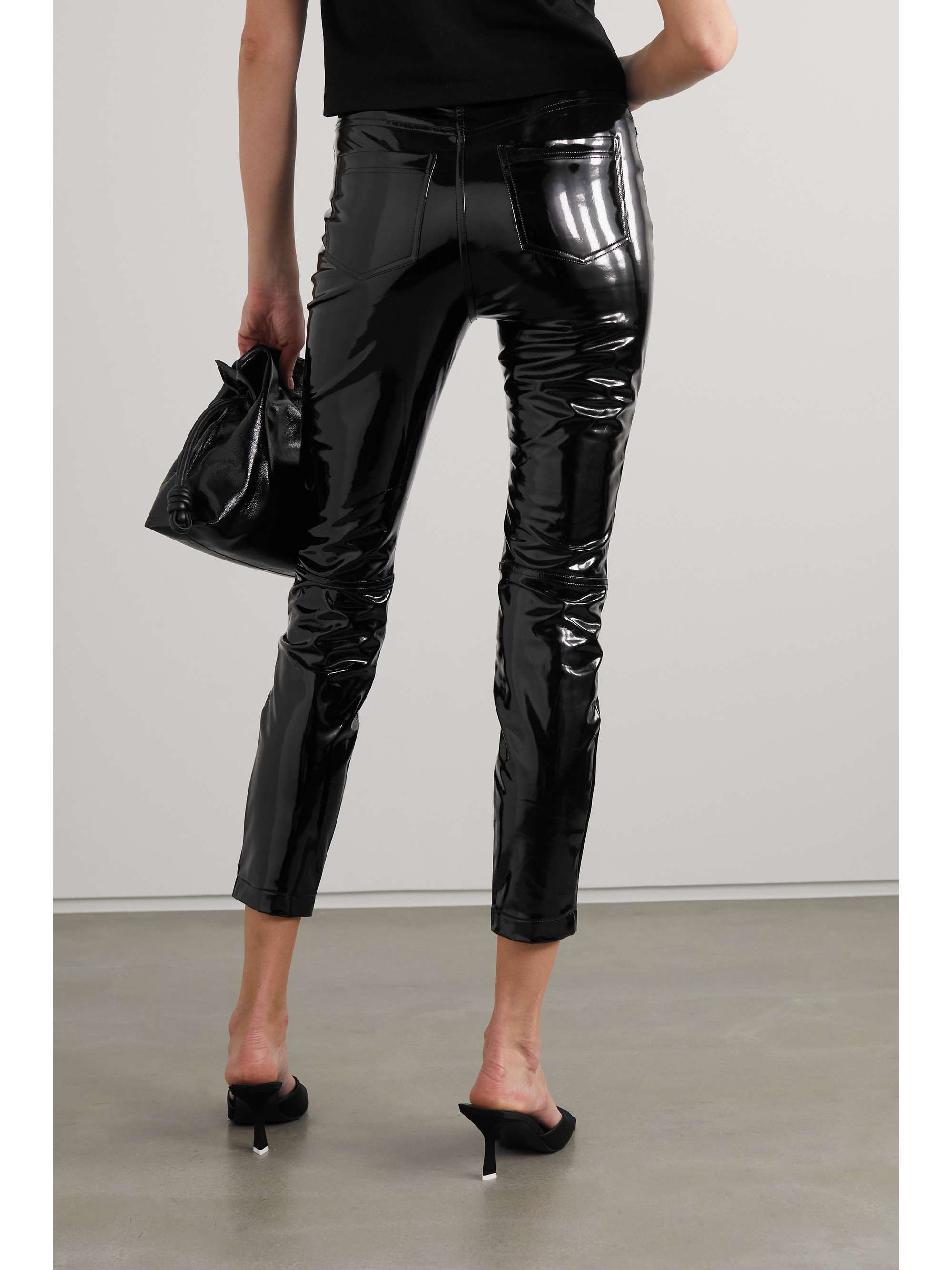 COMMANDO Faux patent-leather skinny pants