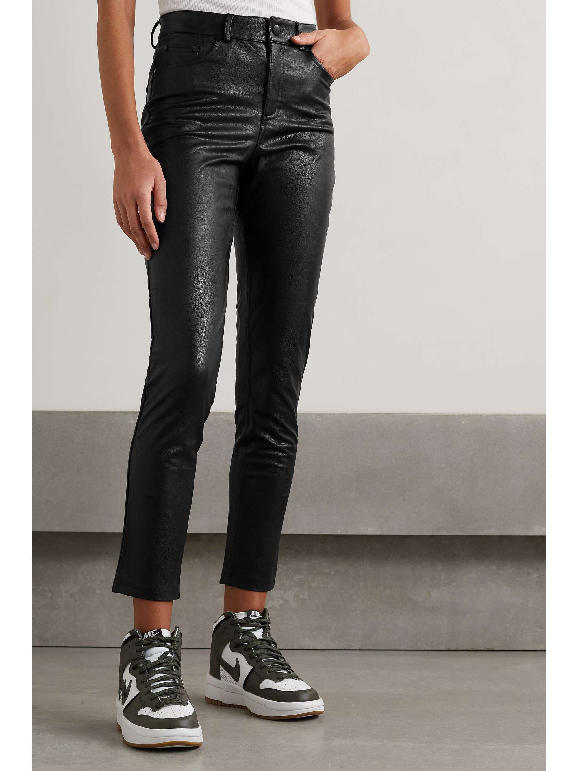 COMMANDO Faux stretch-leather skinny pants