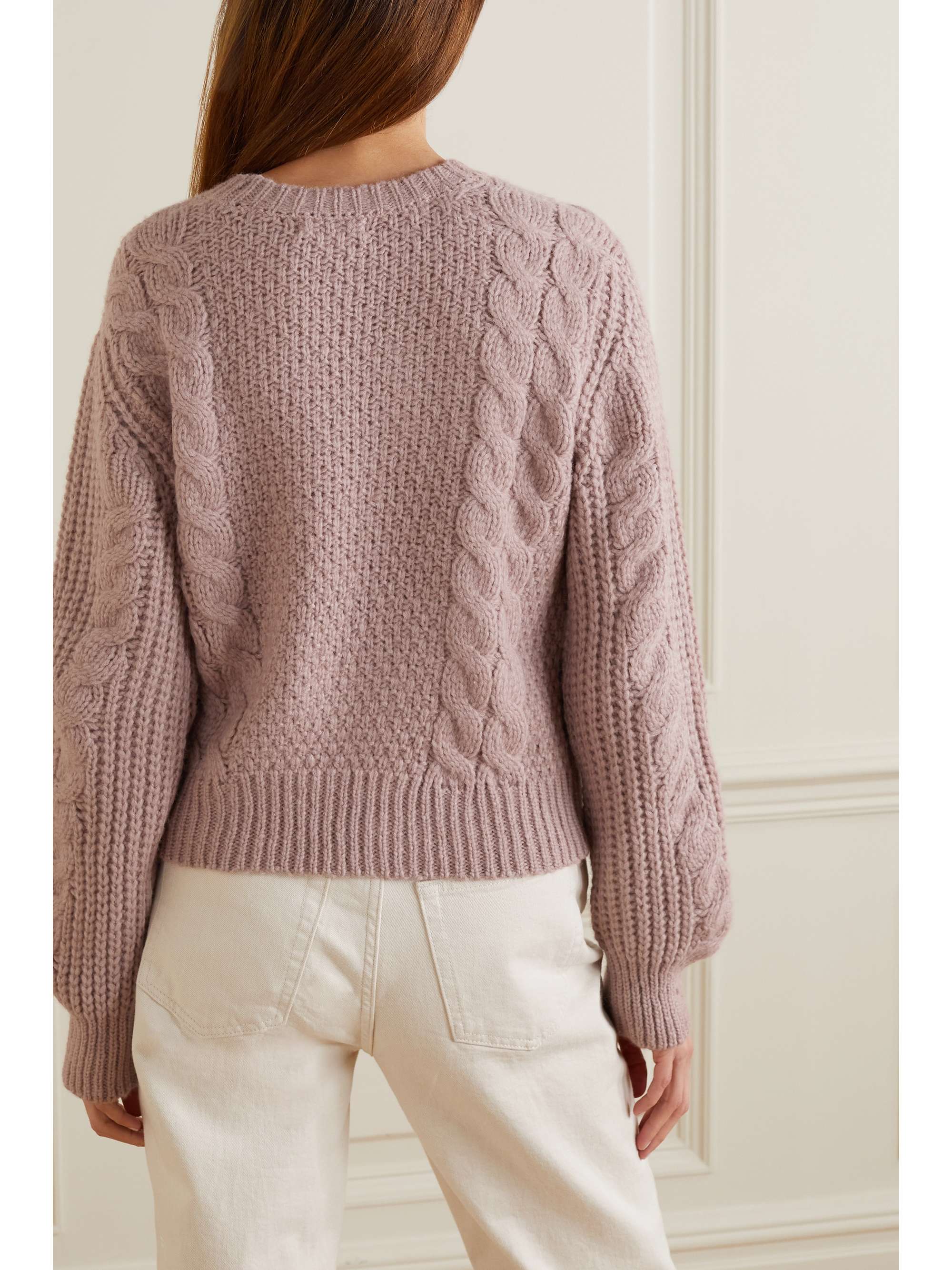 SKIN Aya cable-knit alpaca-blend sweater