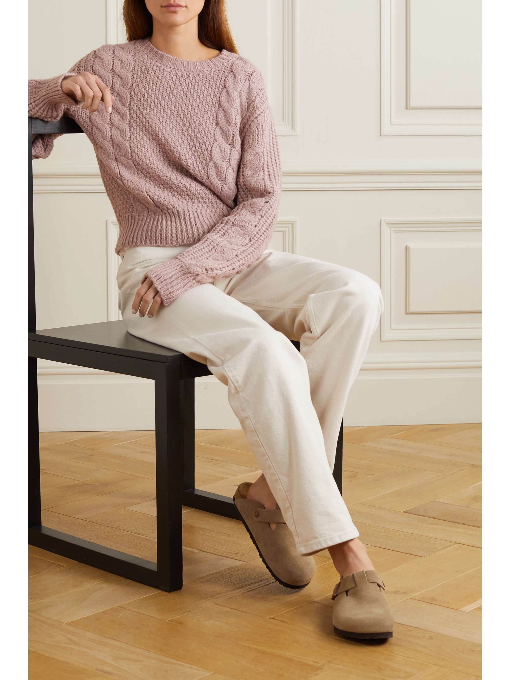 SKIN Aya cable-knit alpaca-blend sweater