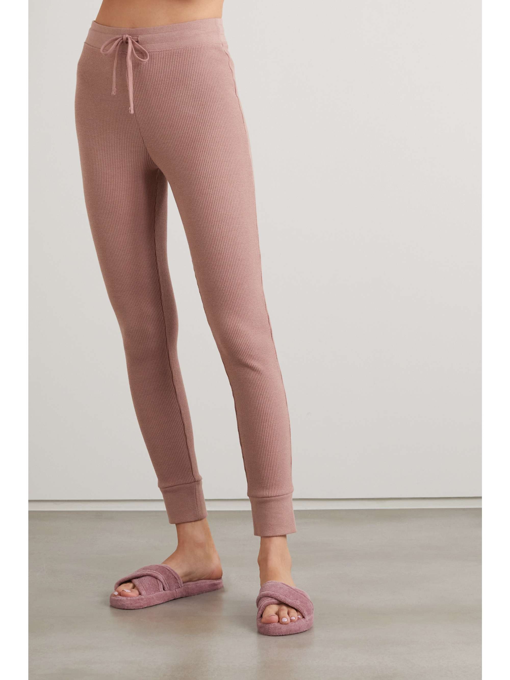 SKIN Leona waffle-knit track pants