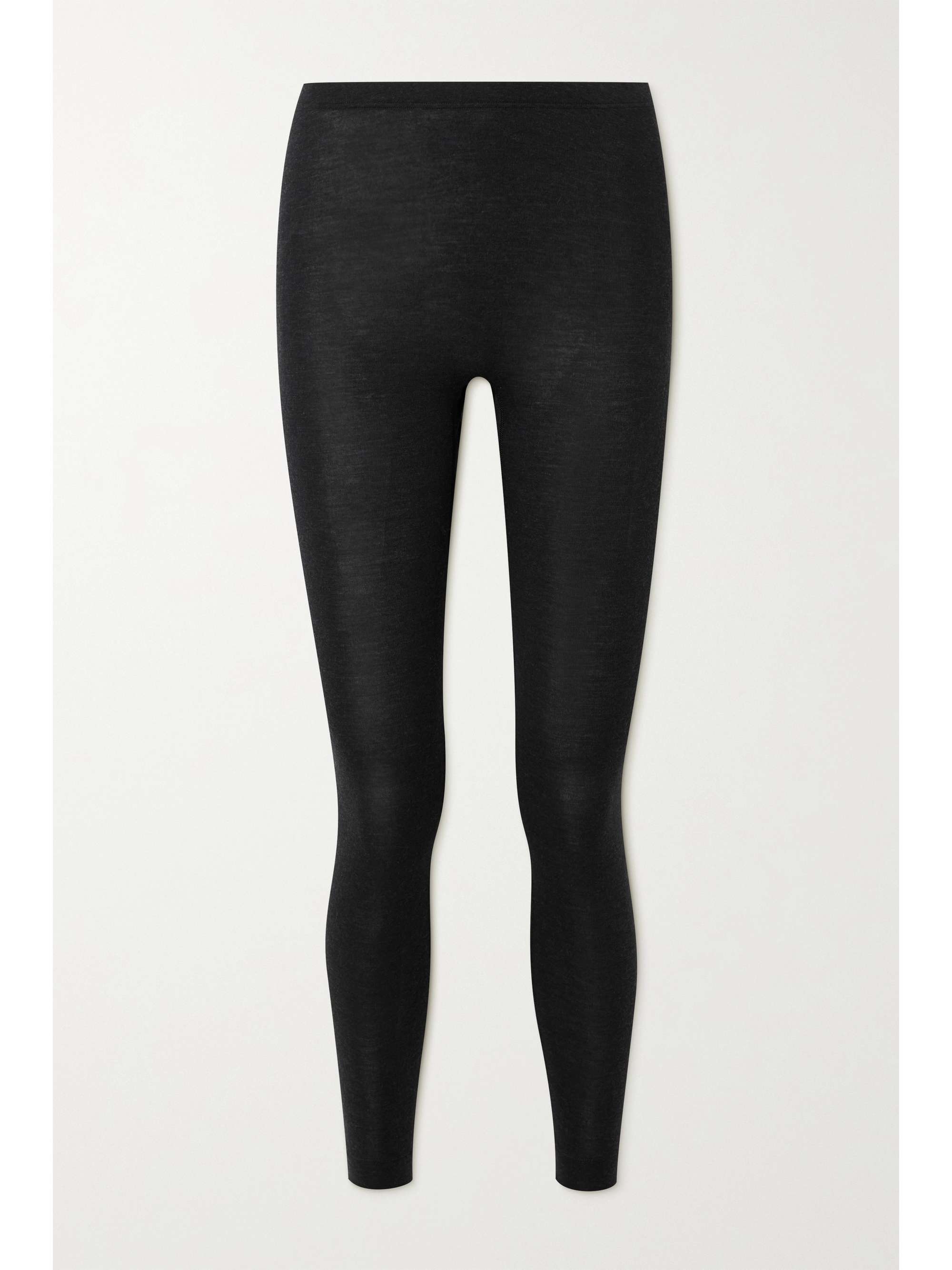 Black Slub silk and cashmere-blend 