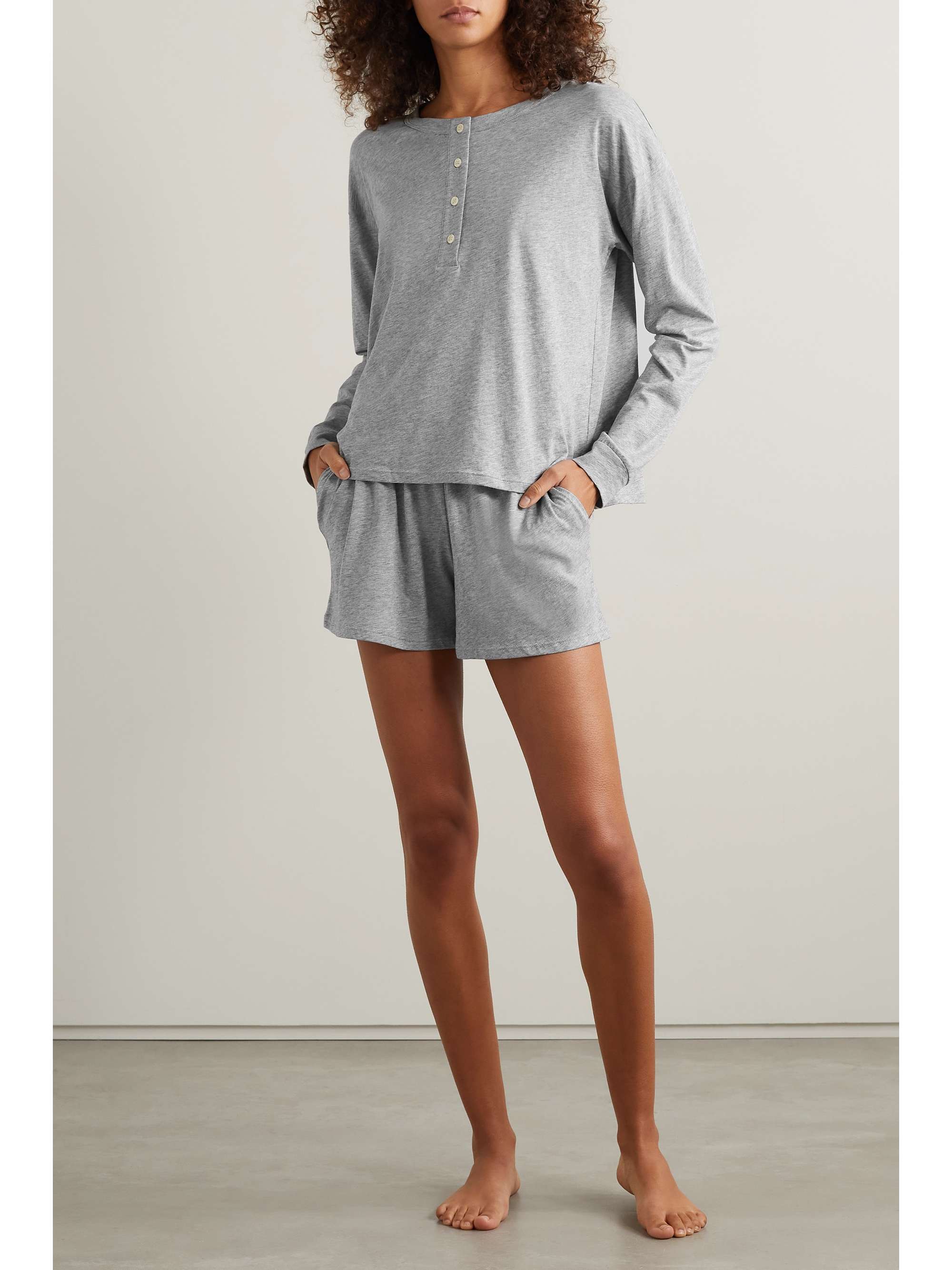 SKIN + NET SUSTAIN Chloe organic Pima cotton-jersey pajama set