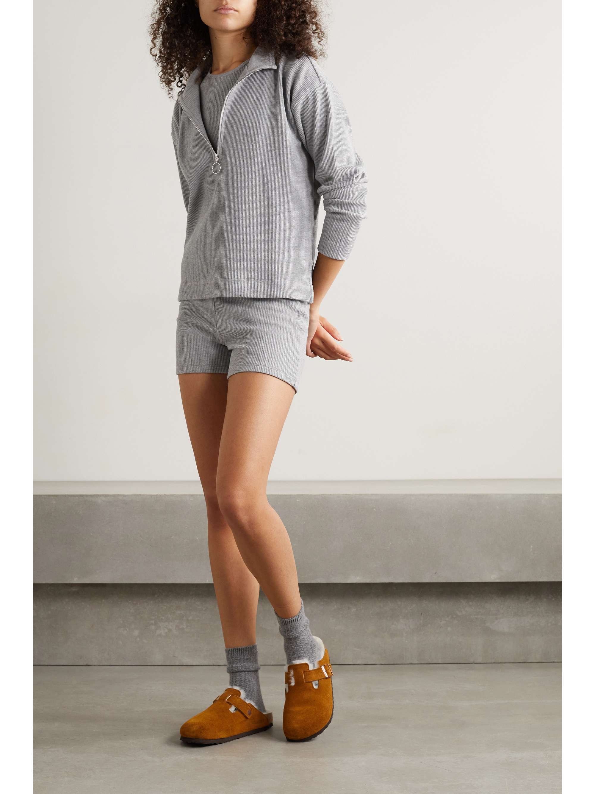 SKIN Lilith waffle-knit top