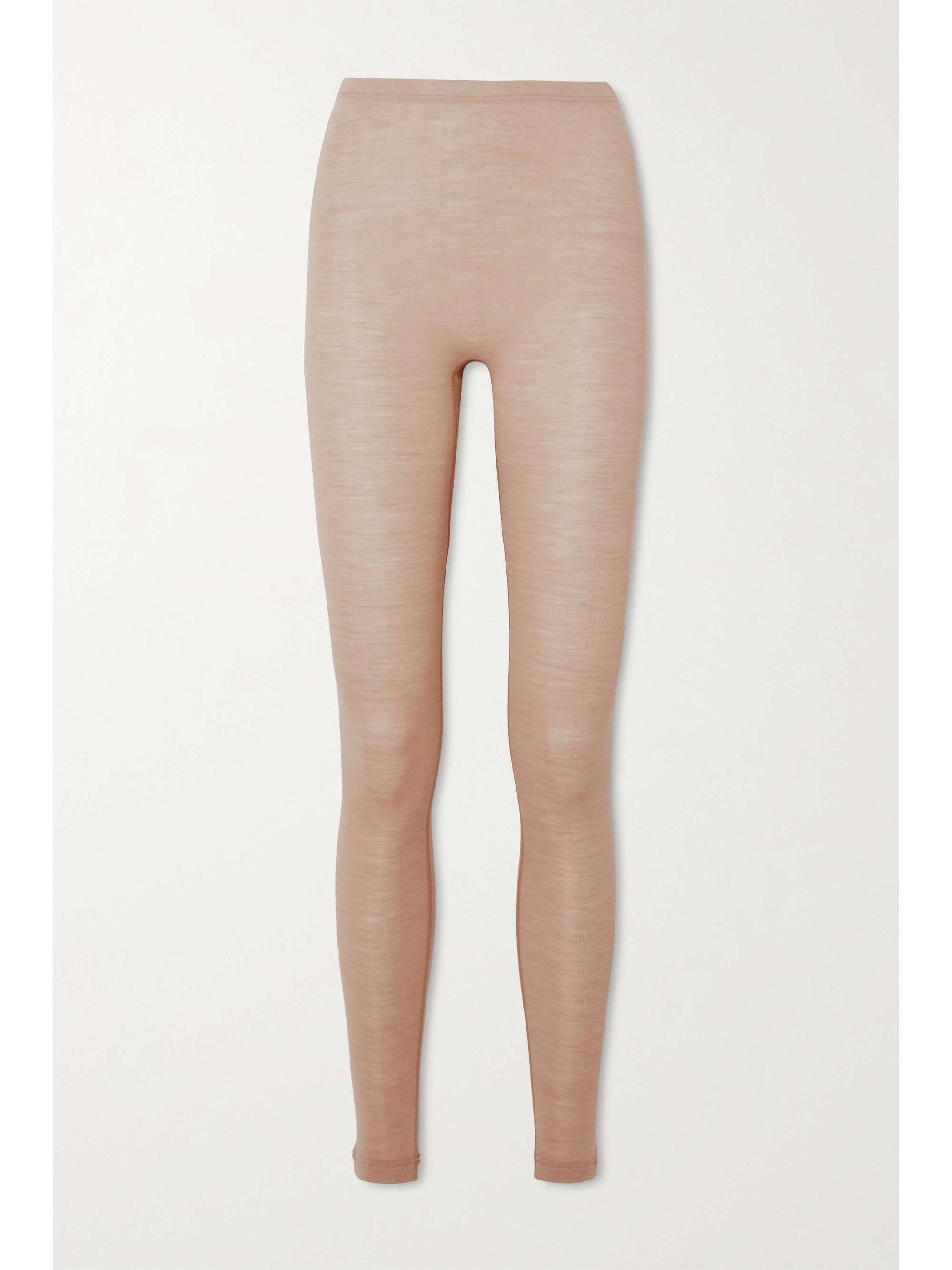 Sand Wool and silk-blend leggings 