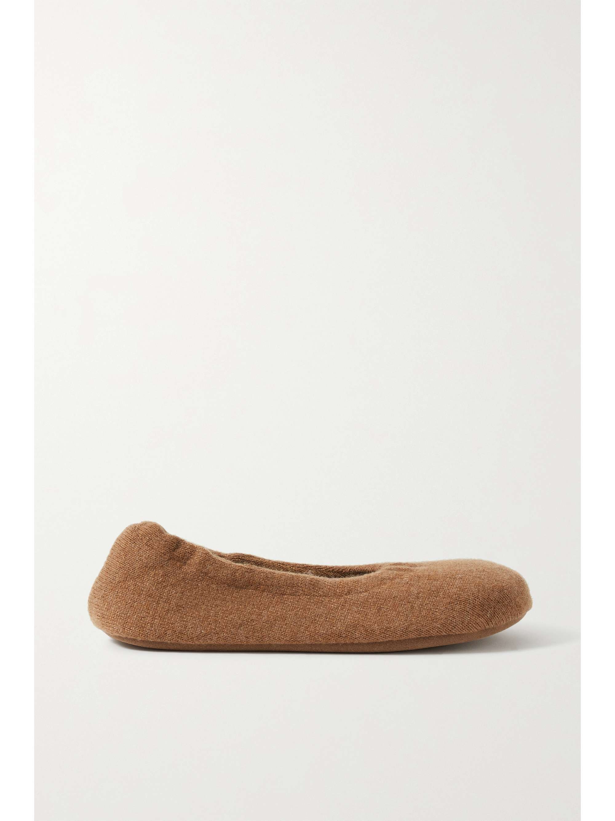 Brown Cashmere ballet flats | SKIN 