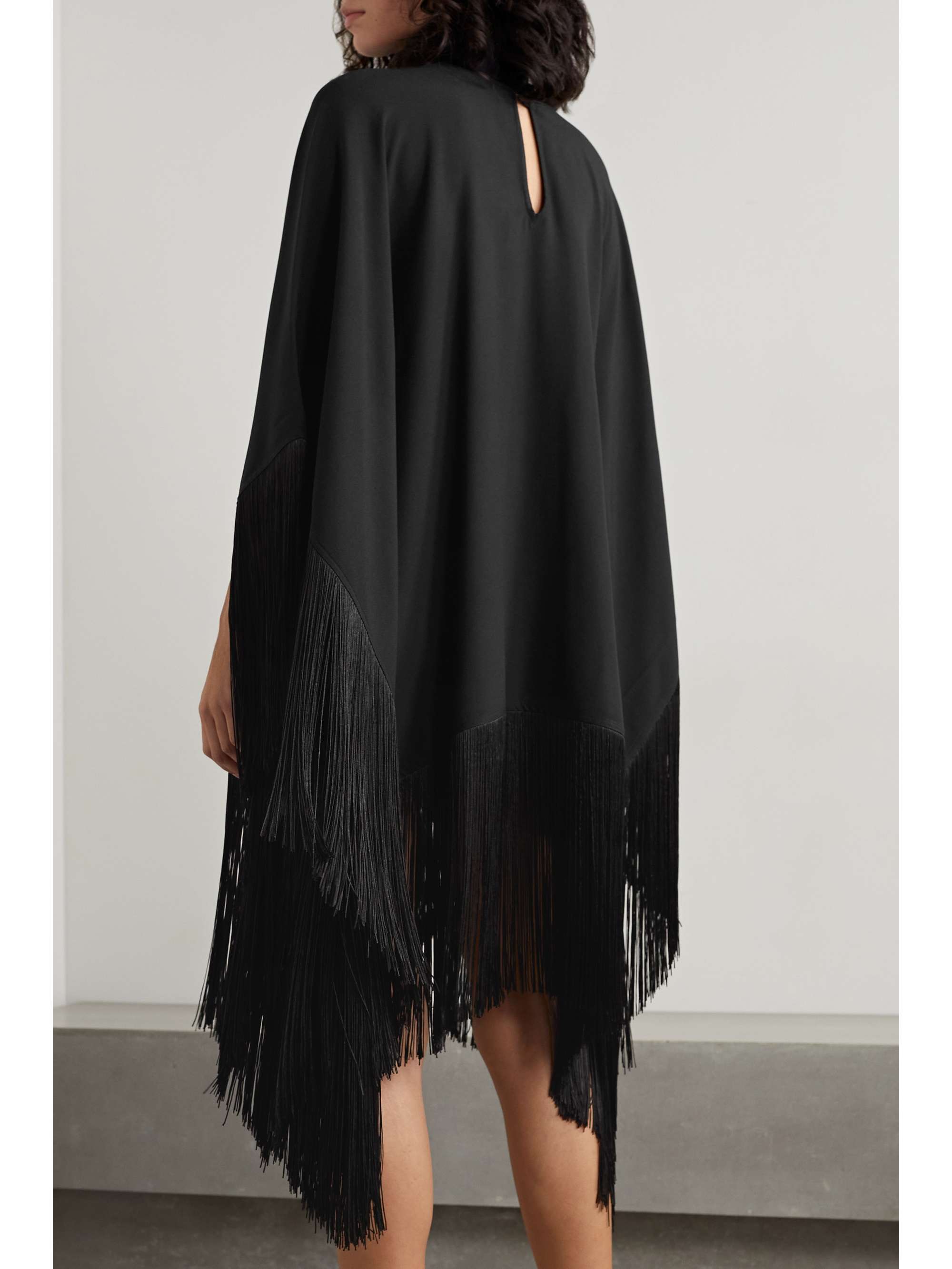 TALLER MARMO + NET SUSTAIN Mrs. Ross fringed crepe midi dress