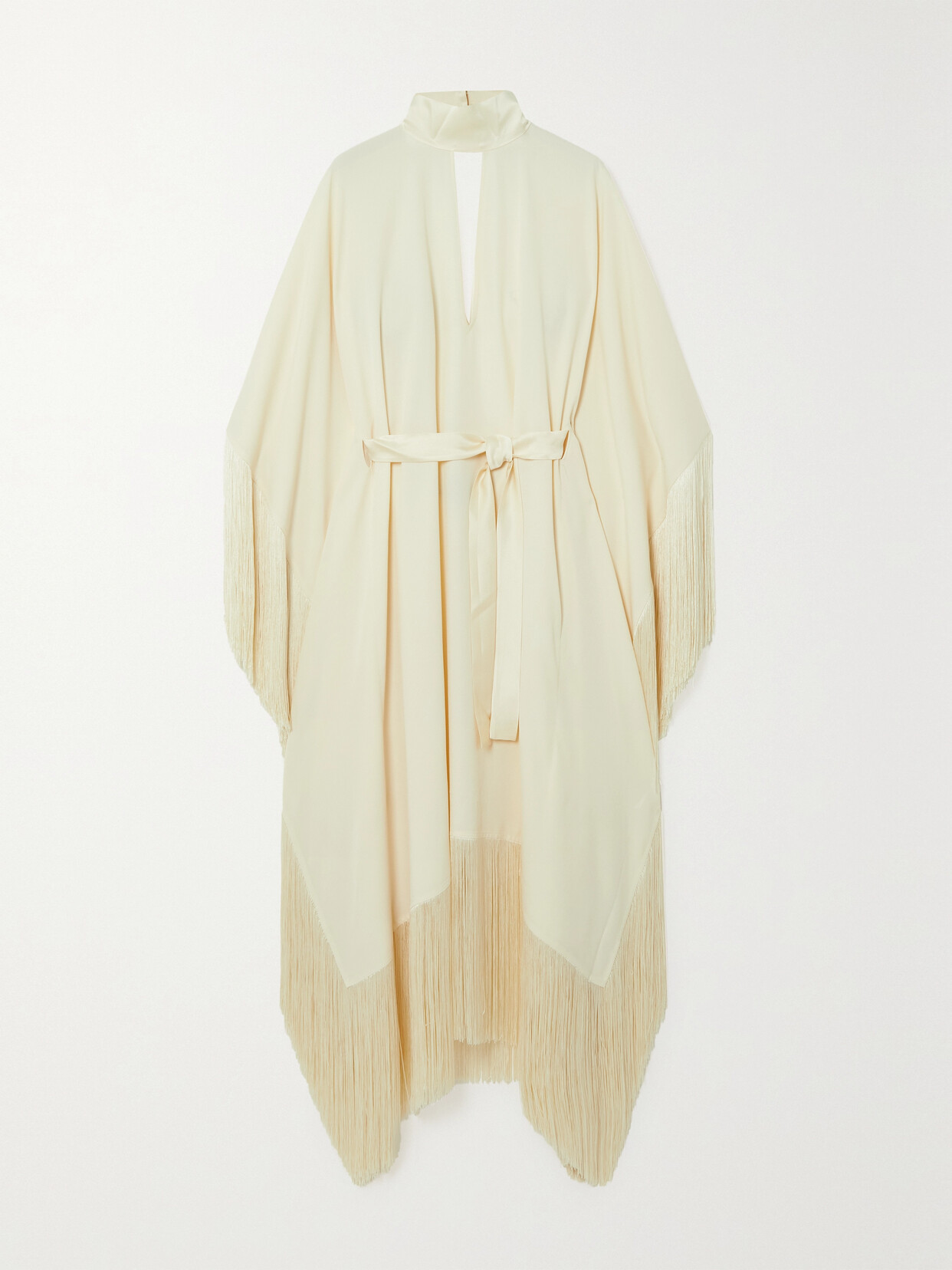 Taller Marmo - + Net Sustain Mrs. Hall Open-back Fringed Crepe Kaftan - Ivory