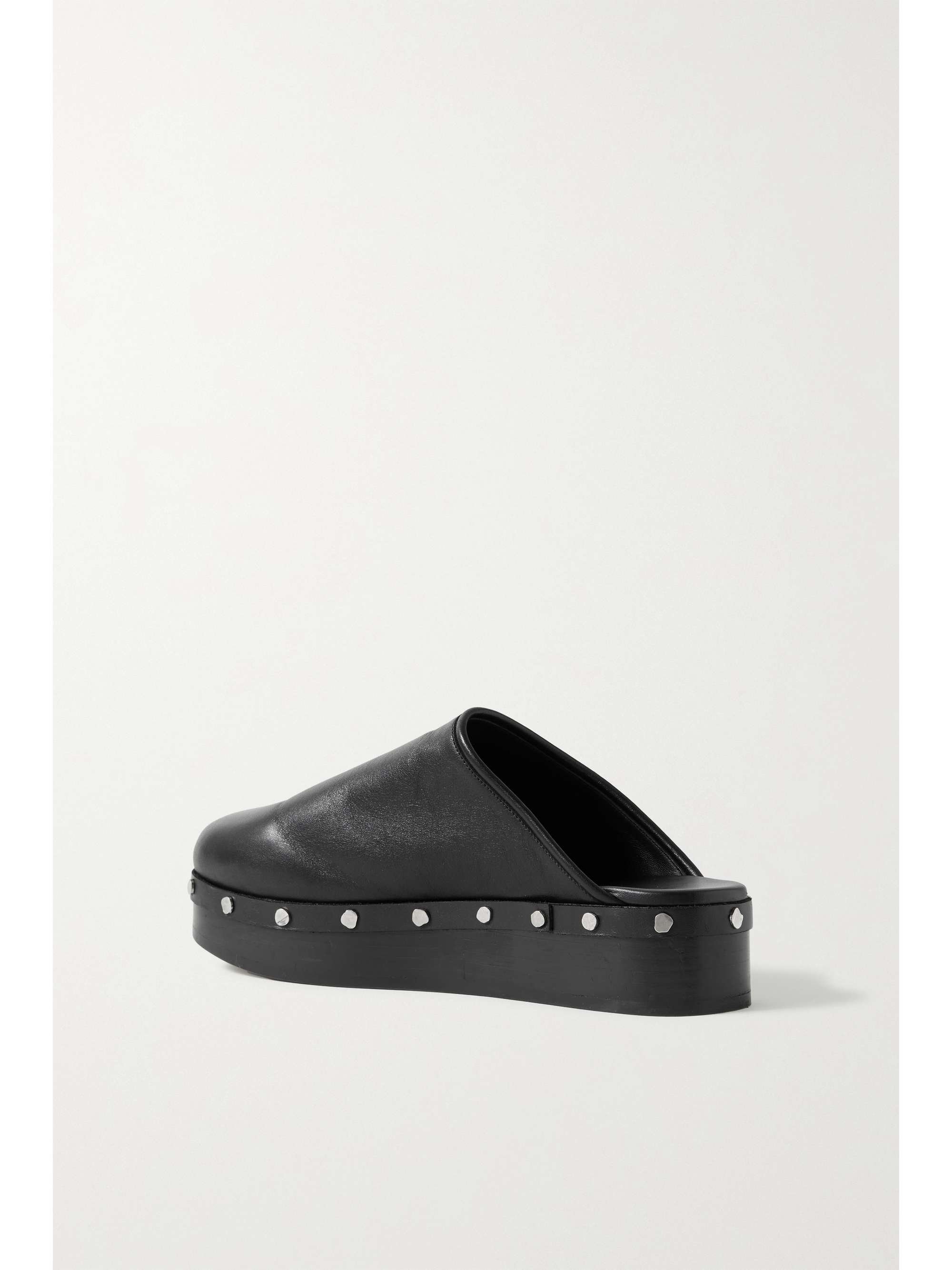 CO Studded platform leather clogs