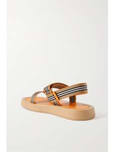 BURBERRY 26S SLINGBACK HEELS 85 MM IN STRIPED COLOR COORDINATION FABRIC STYLE 9
