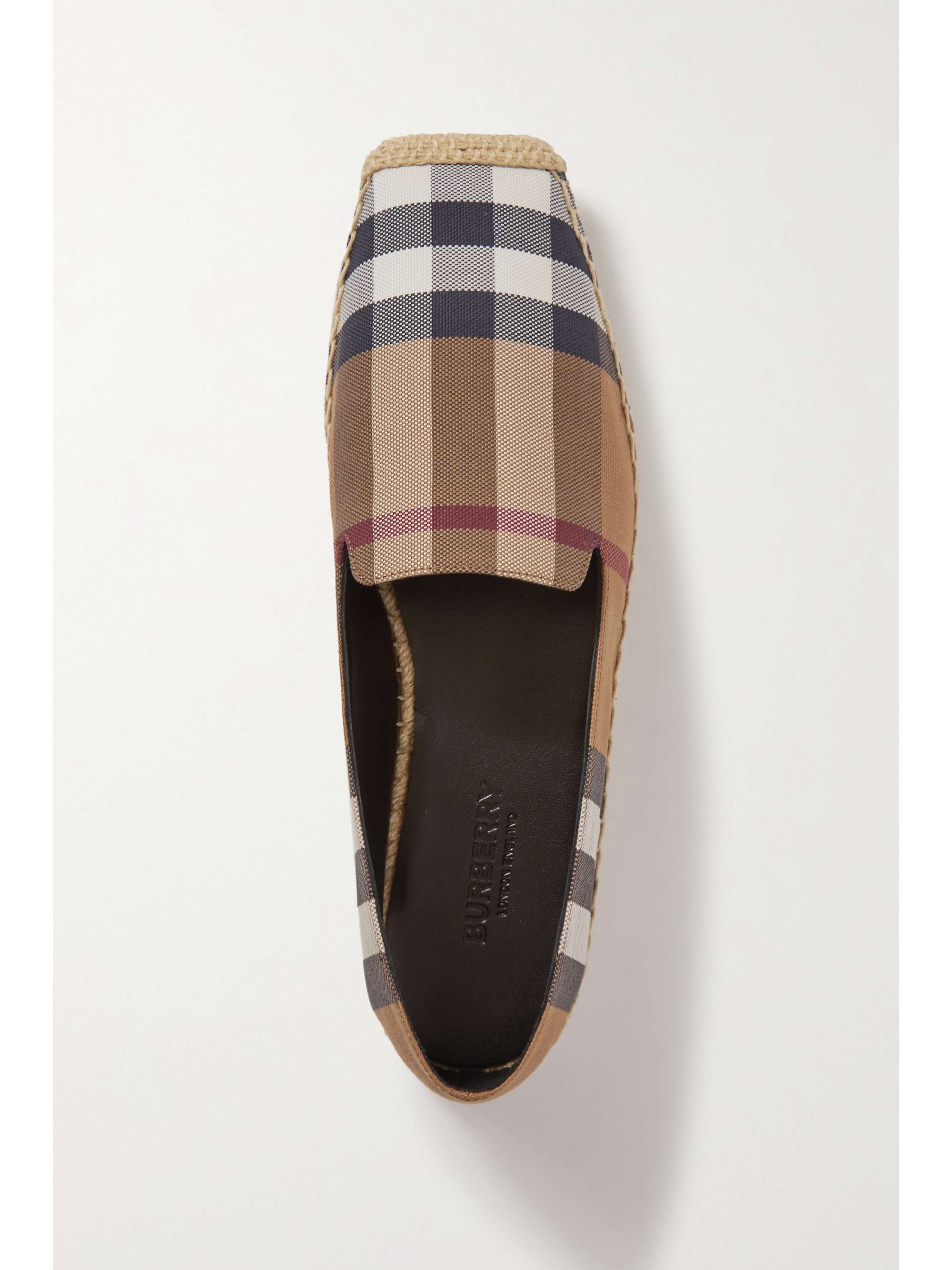 BURBERRY Checked canvas espadrilles