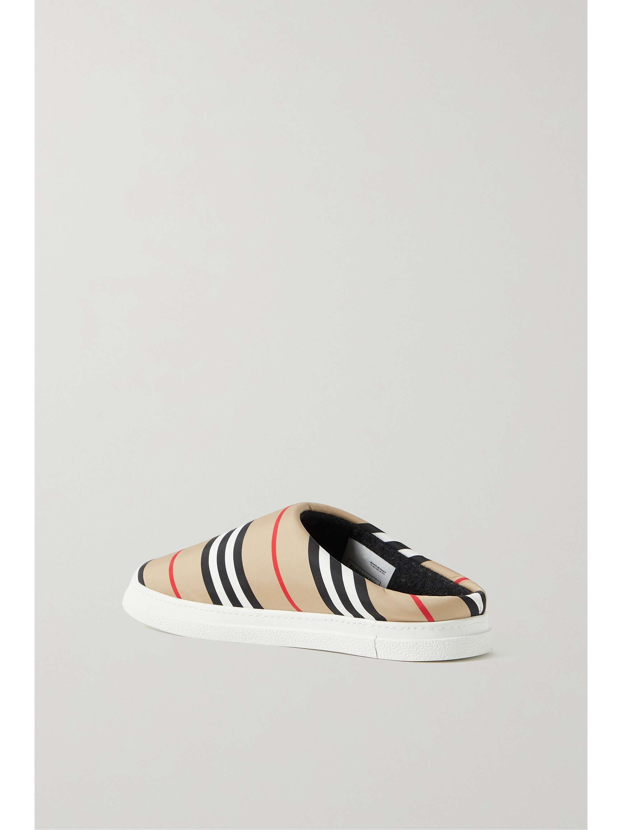 BURBERRY Homie striped shell slip-on sneakers