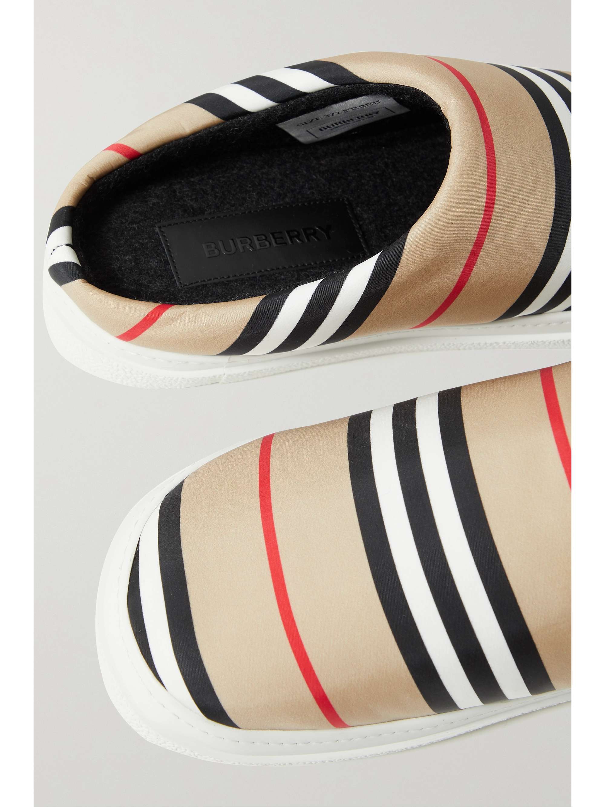 BURBERRY Homie striped shell slip-on sneakers