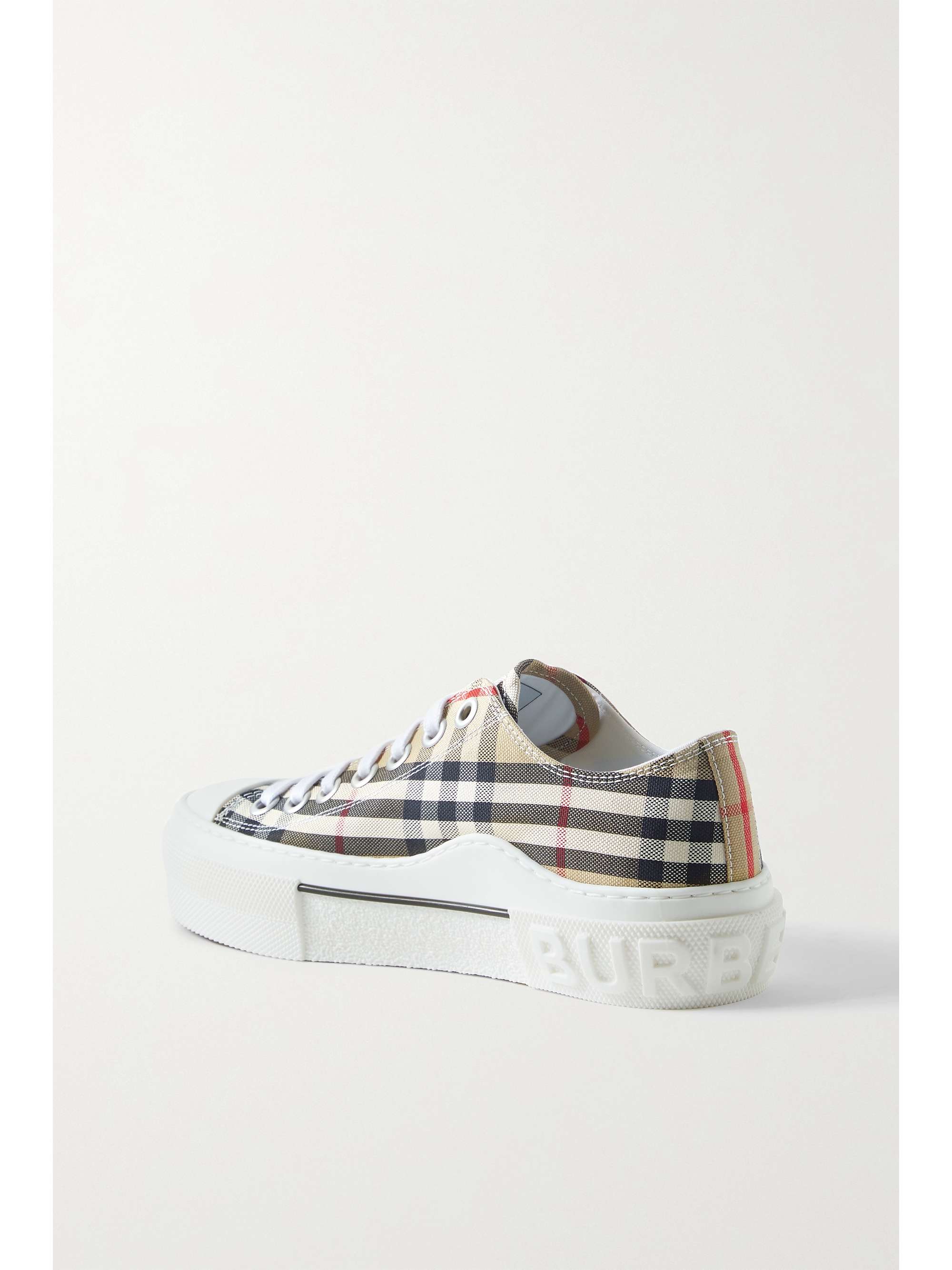 BURBERRY Checked canvas sneakers