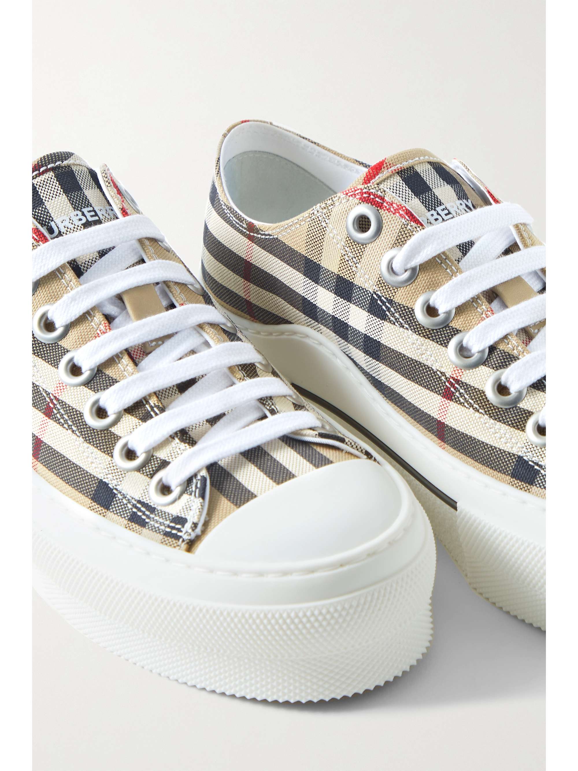 BURBERRY Checked canvas sneakers
