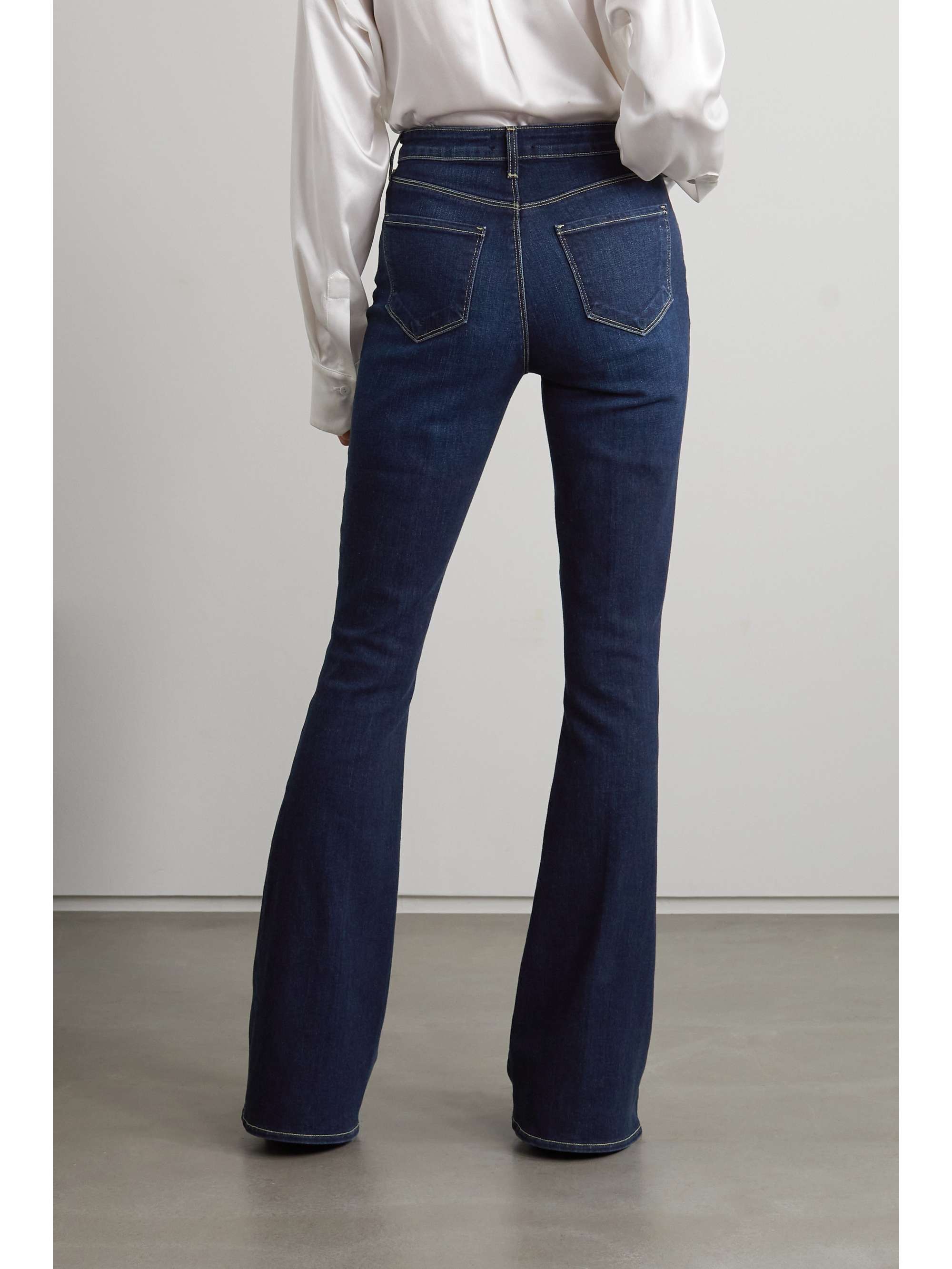Dark denim Marty high-rise flared jeans 