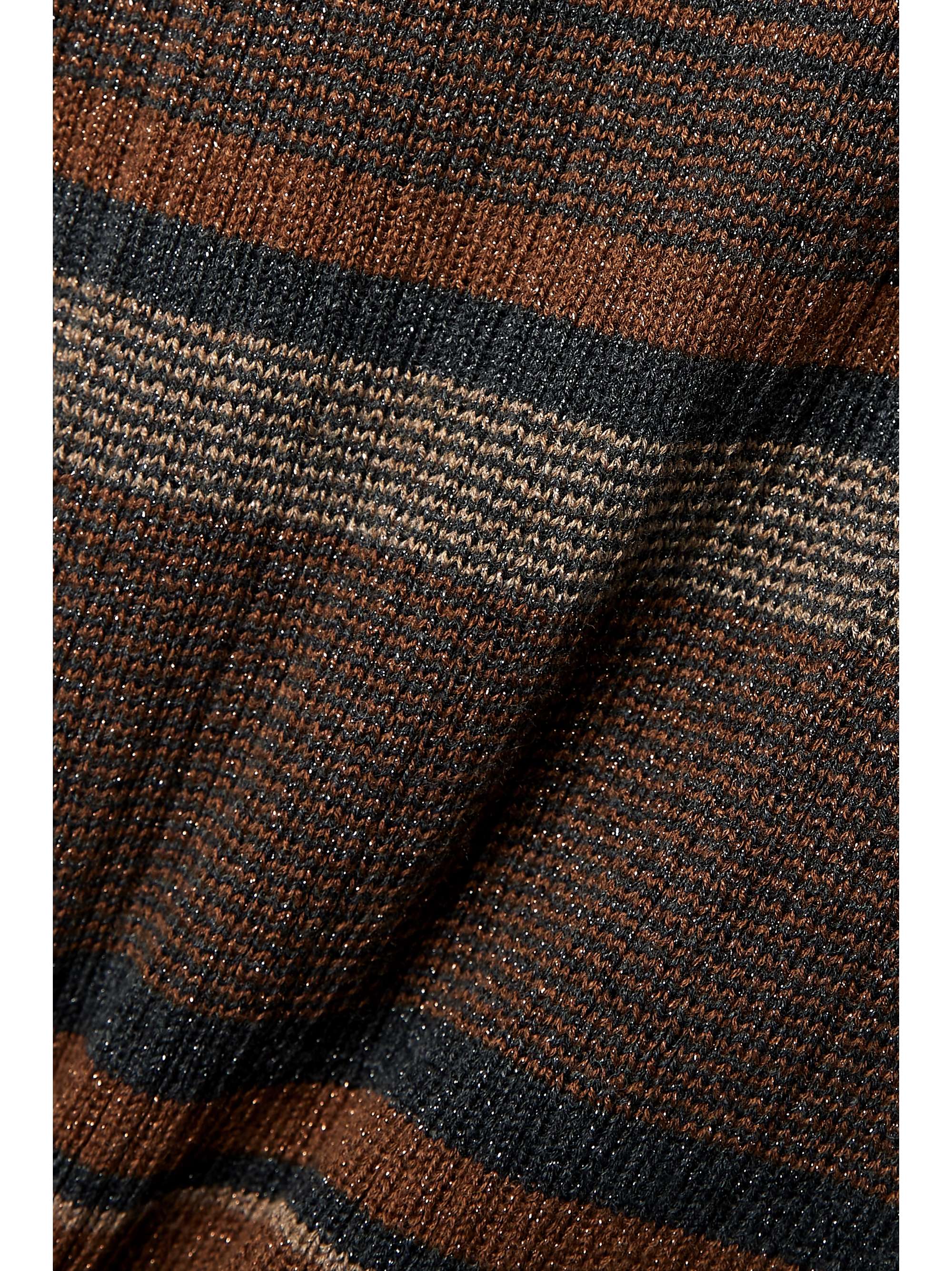 L'AGENCE Sandi striped ribbed Lurex dress