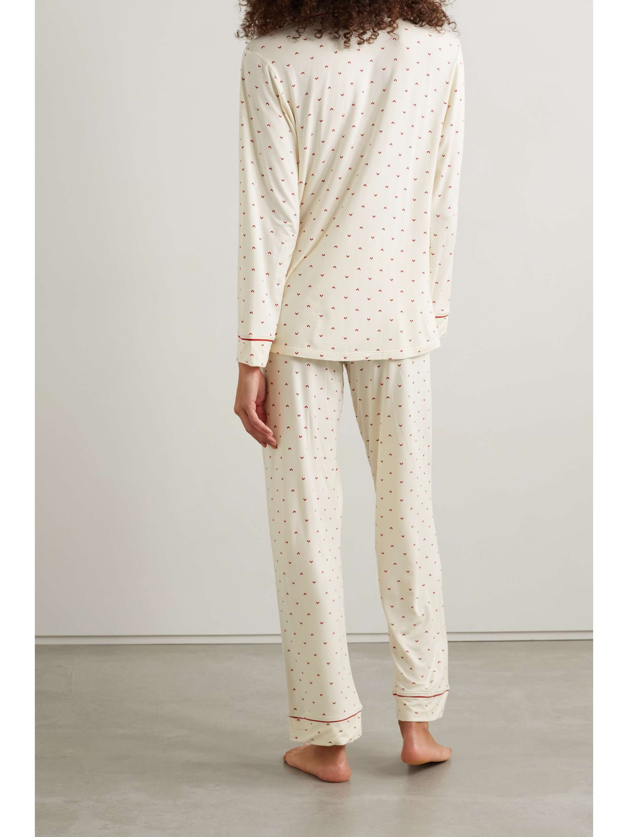 EBERJEY Gisele printed stretchmodal pajama set NETAPORTER