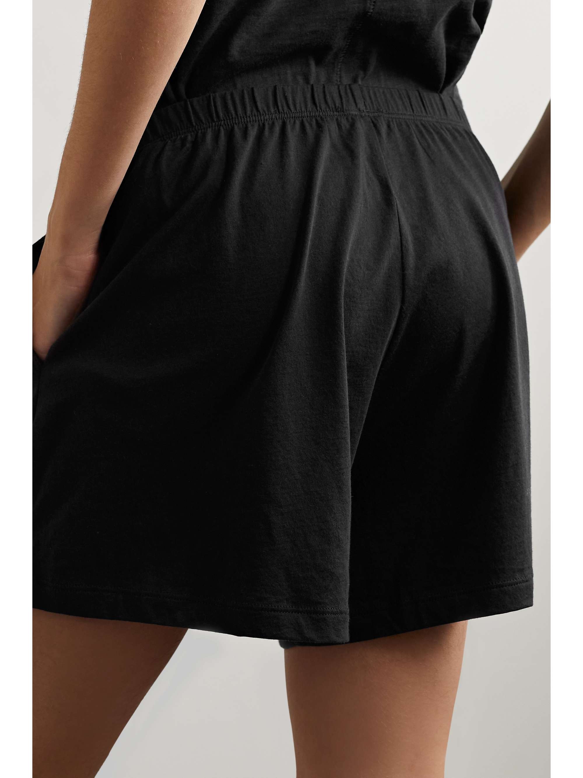 SKIN + NET SUSTAIN Casey organic Pima cotton-jersey shorts