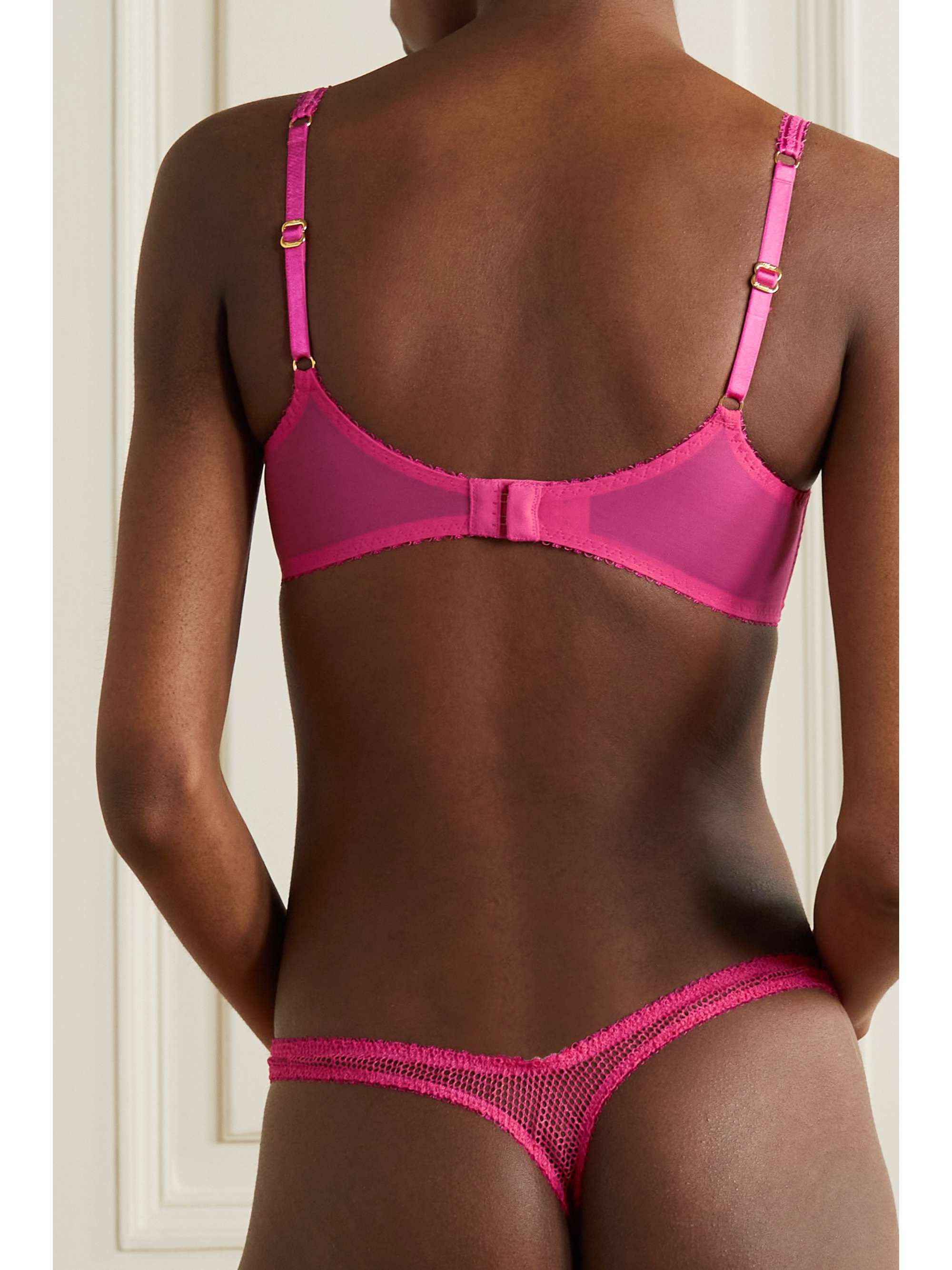 AGENT PROVOCATEUR Raiven fishnet underwired balconette bra