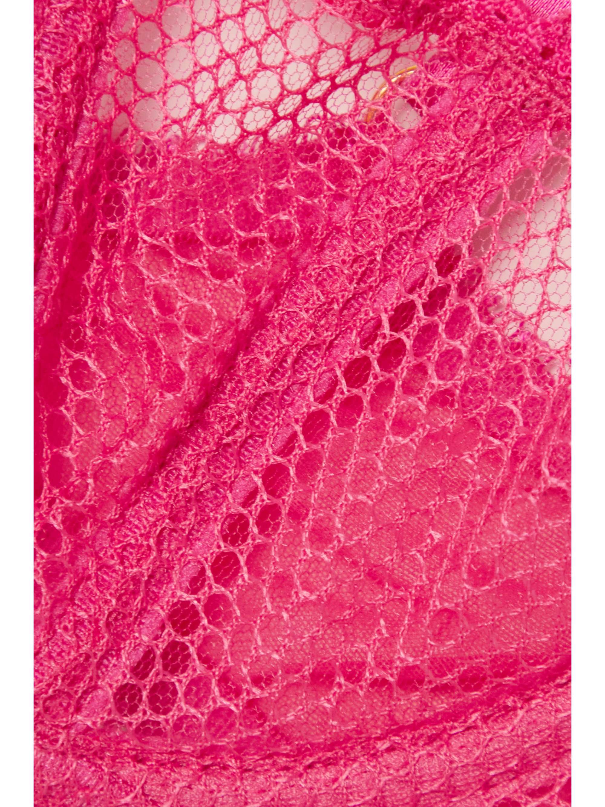 AGENT PROVOCATEUR Raiven fishnet underwired balconette bra