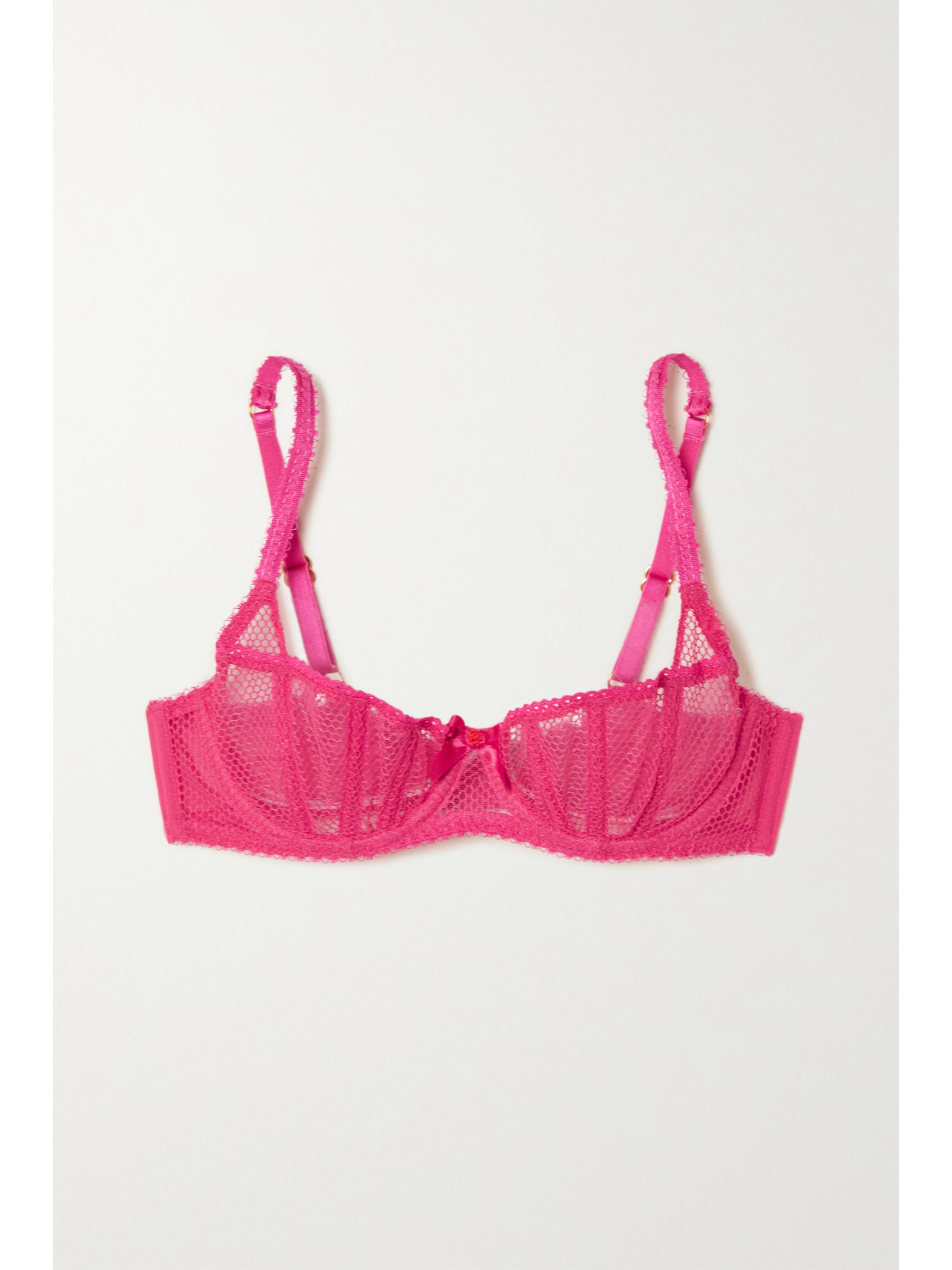 Agent Provocateur Lorna Thong AP3 UK 10-12 Nude Tulle with Lilac Detail