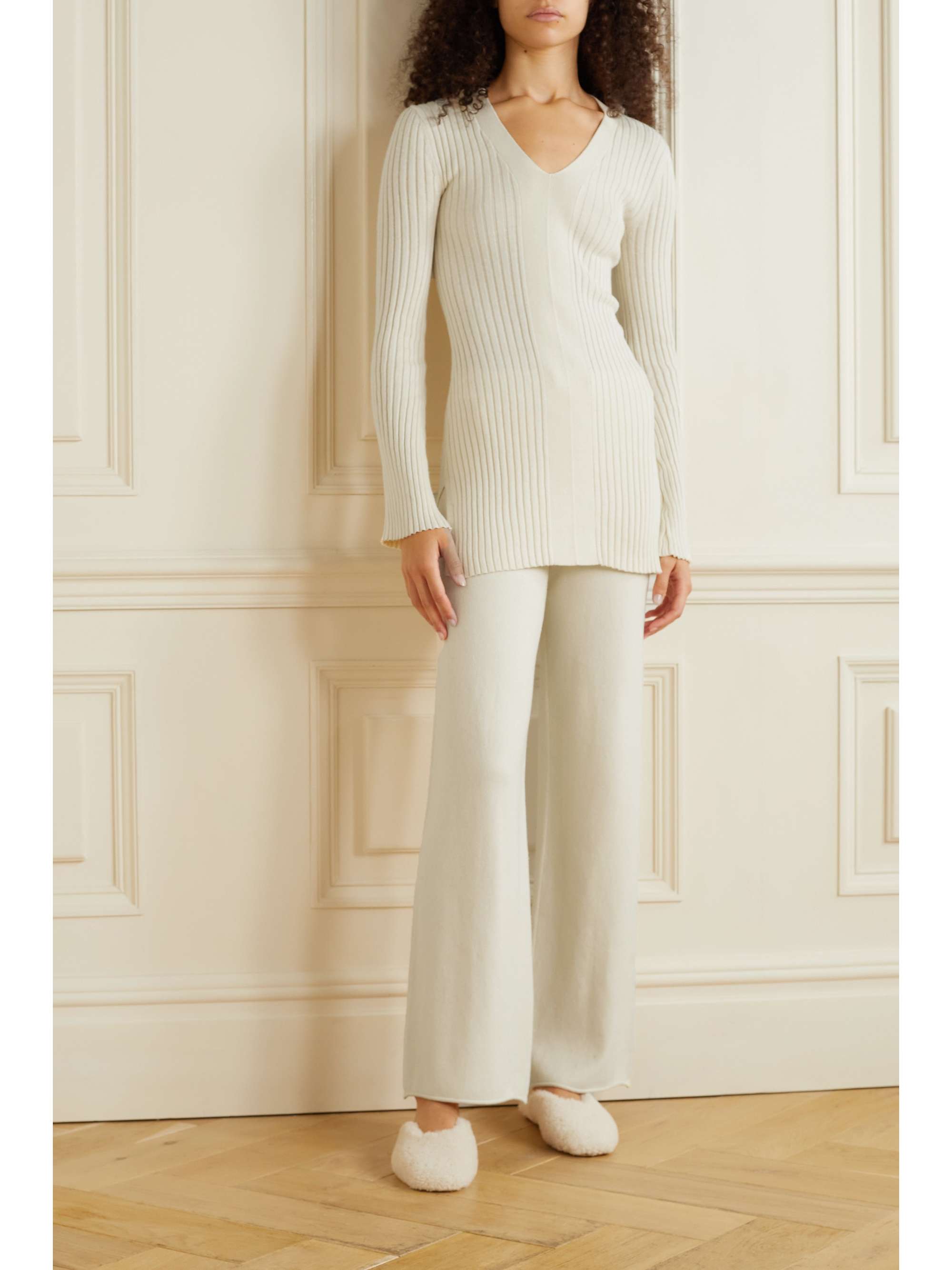 SKIN Mai ribbed cotton and cashmere-blend tunic