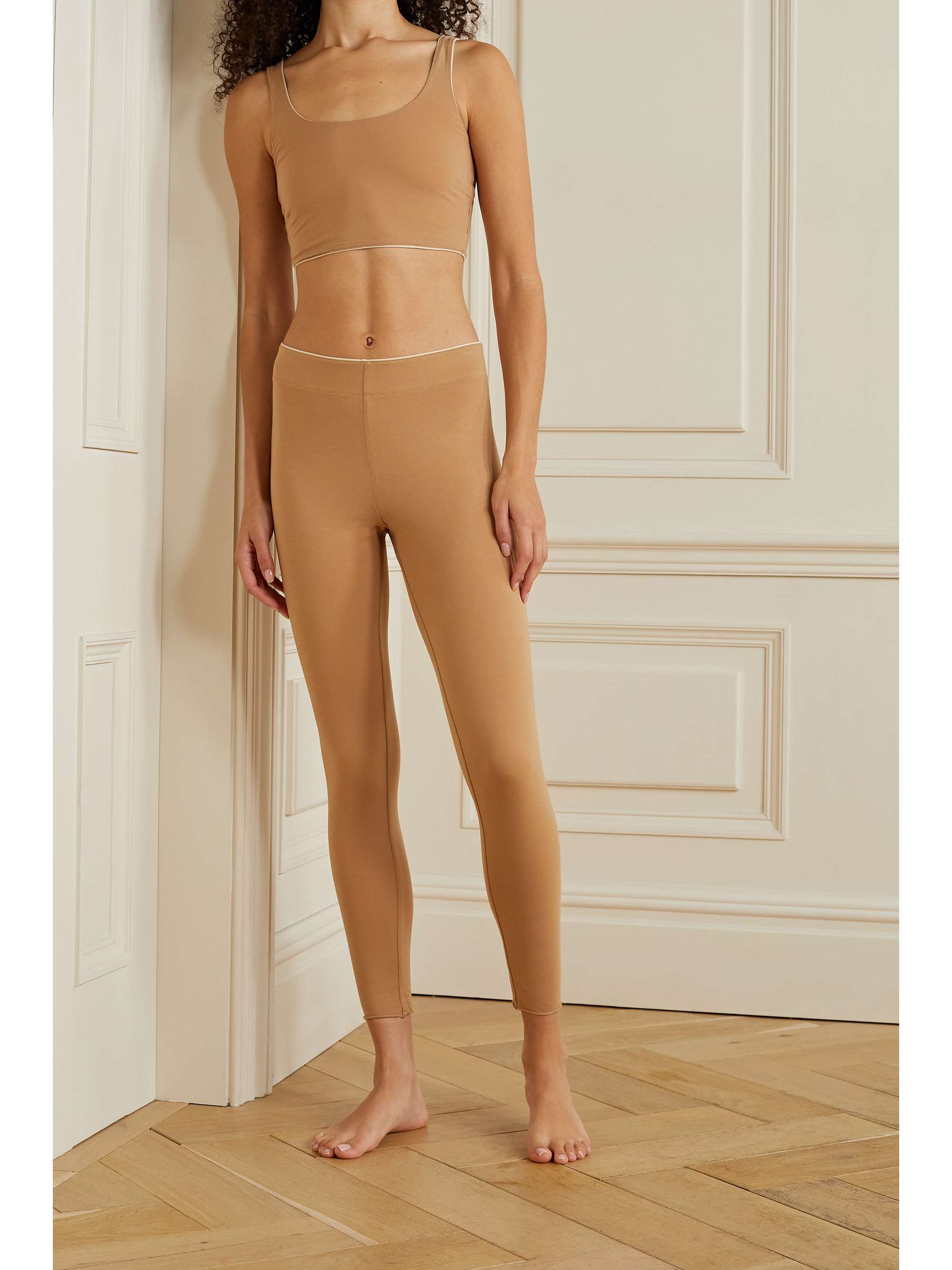 SKIN + NET SUSTAIN Clio reversible stretch organic Pima cotton-jersey soft cup bra
