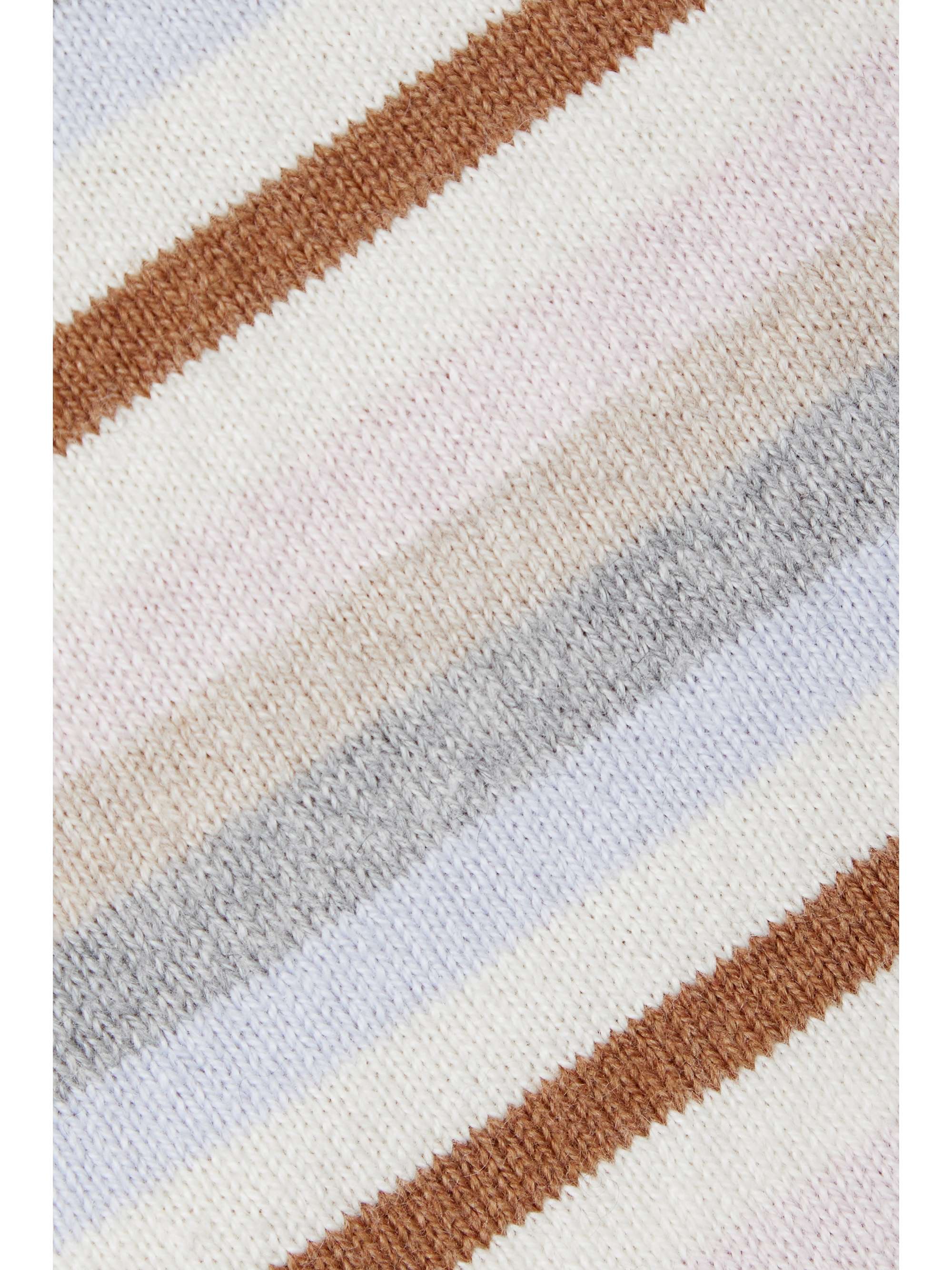 SKIN Melodie cropped striped cotton and cashmere-blend tank