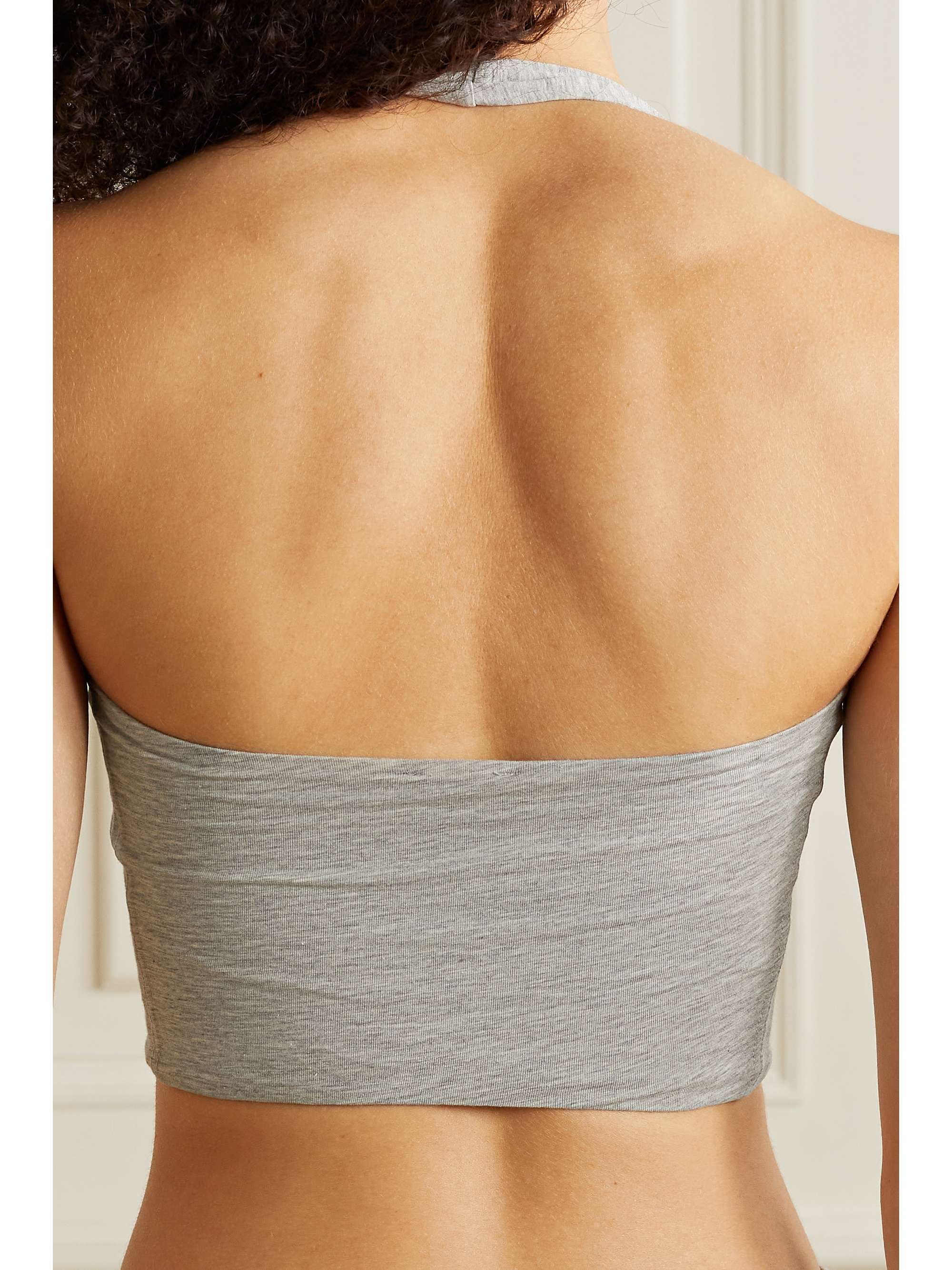 SKIN + NET SUSTAIN Circe stretch organic Pima cotton-jersey halterneck top
