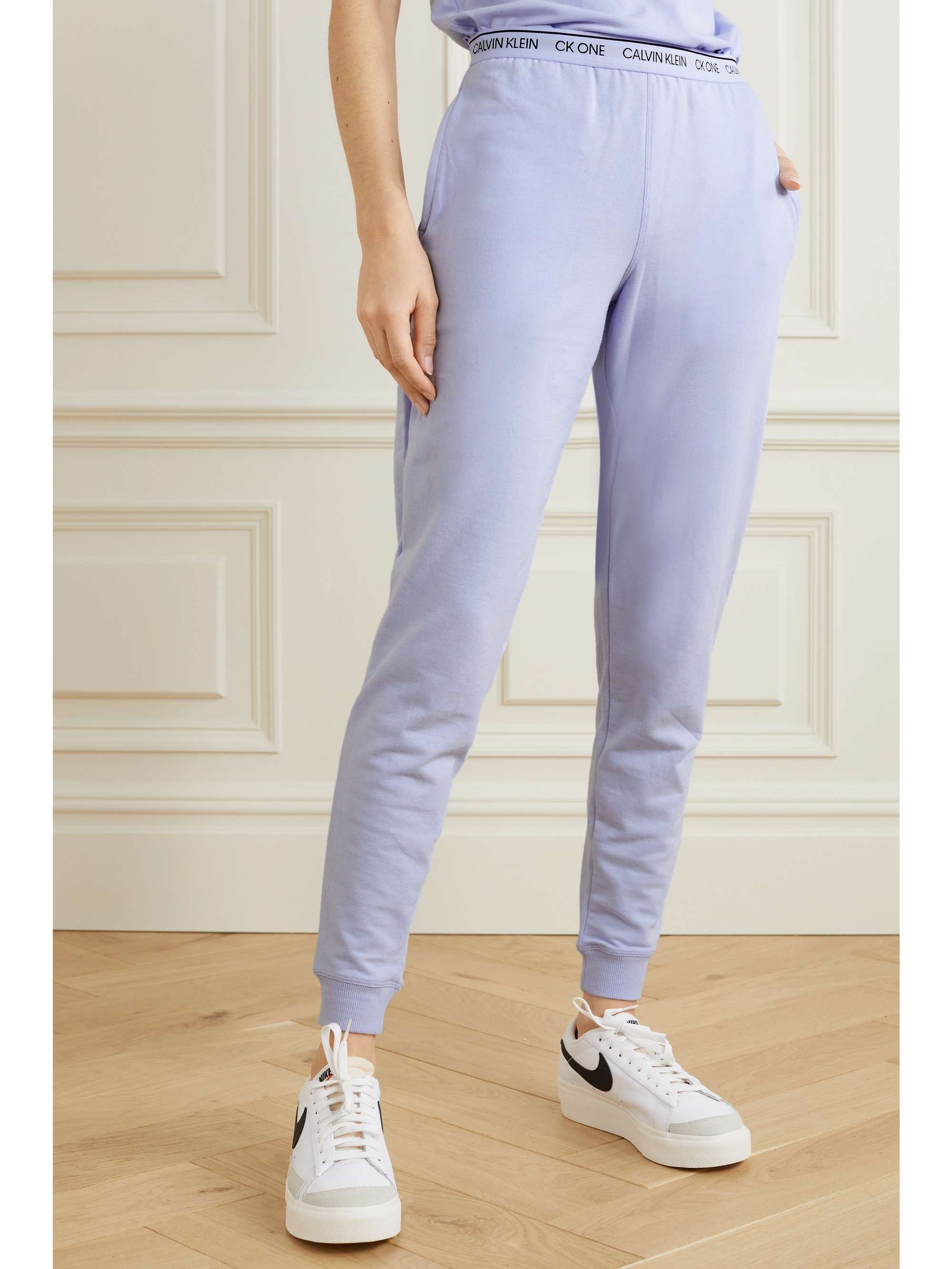 CALVIN KLEIN UNDERWEAR CK One cotton-blend jersey track pants | NET-A-PORTER