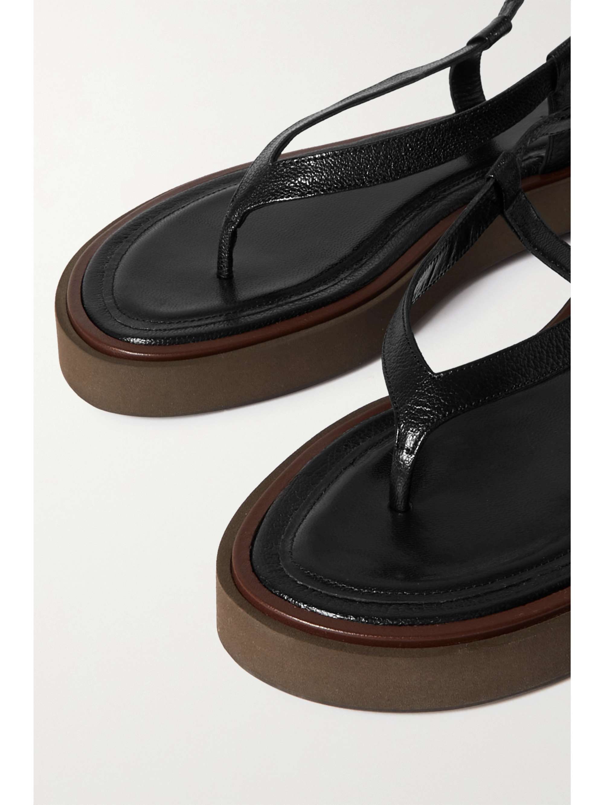 BY FAR Cece textured-leather sandals