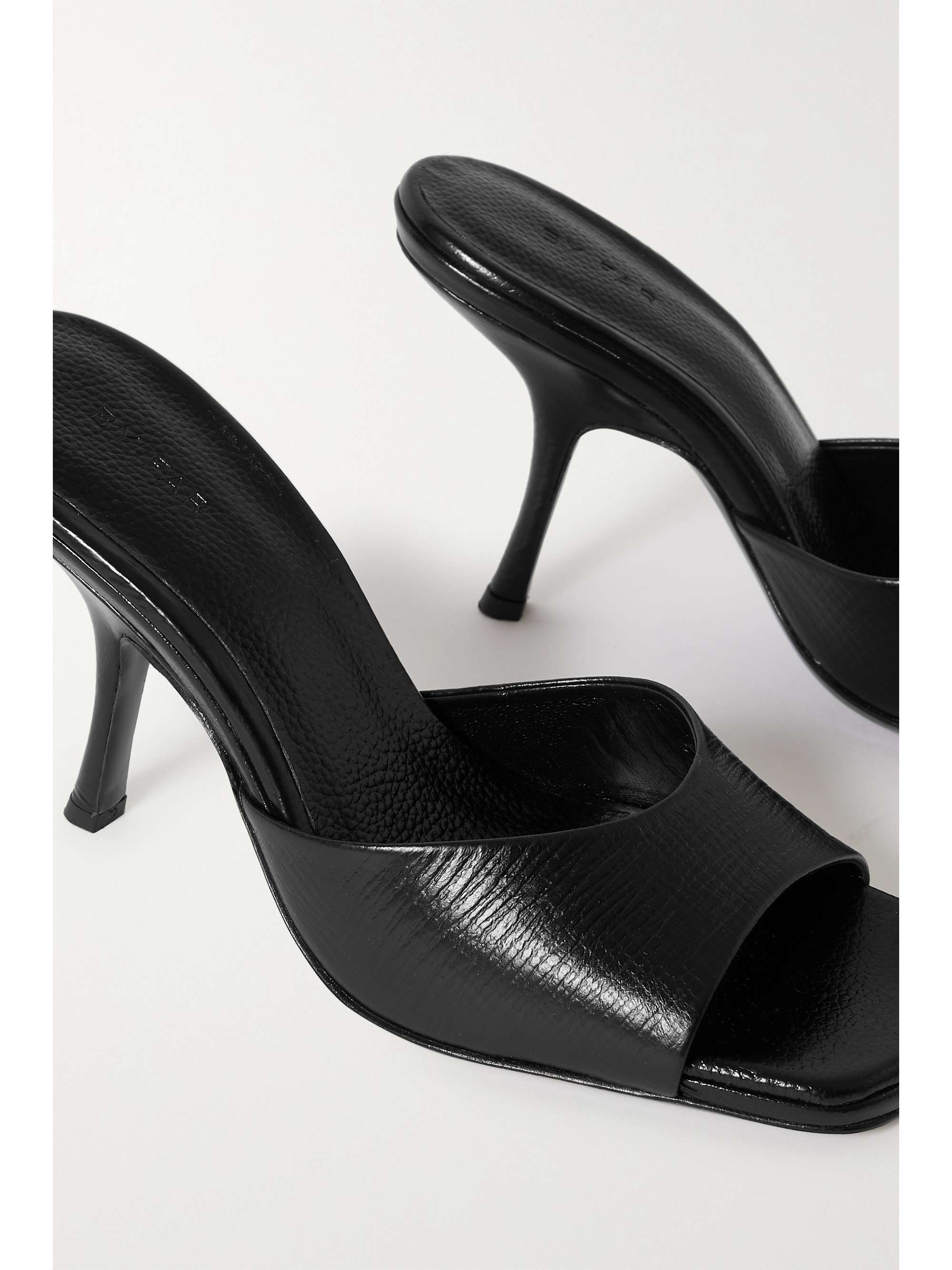 BY FAR Mora textured-leather mules