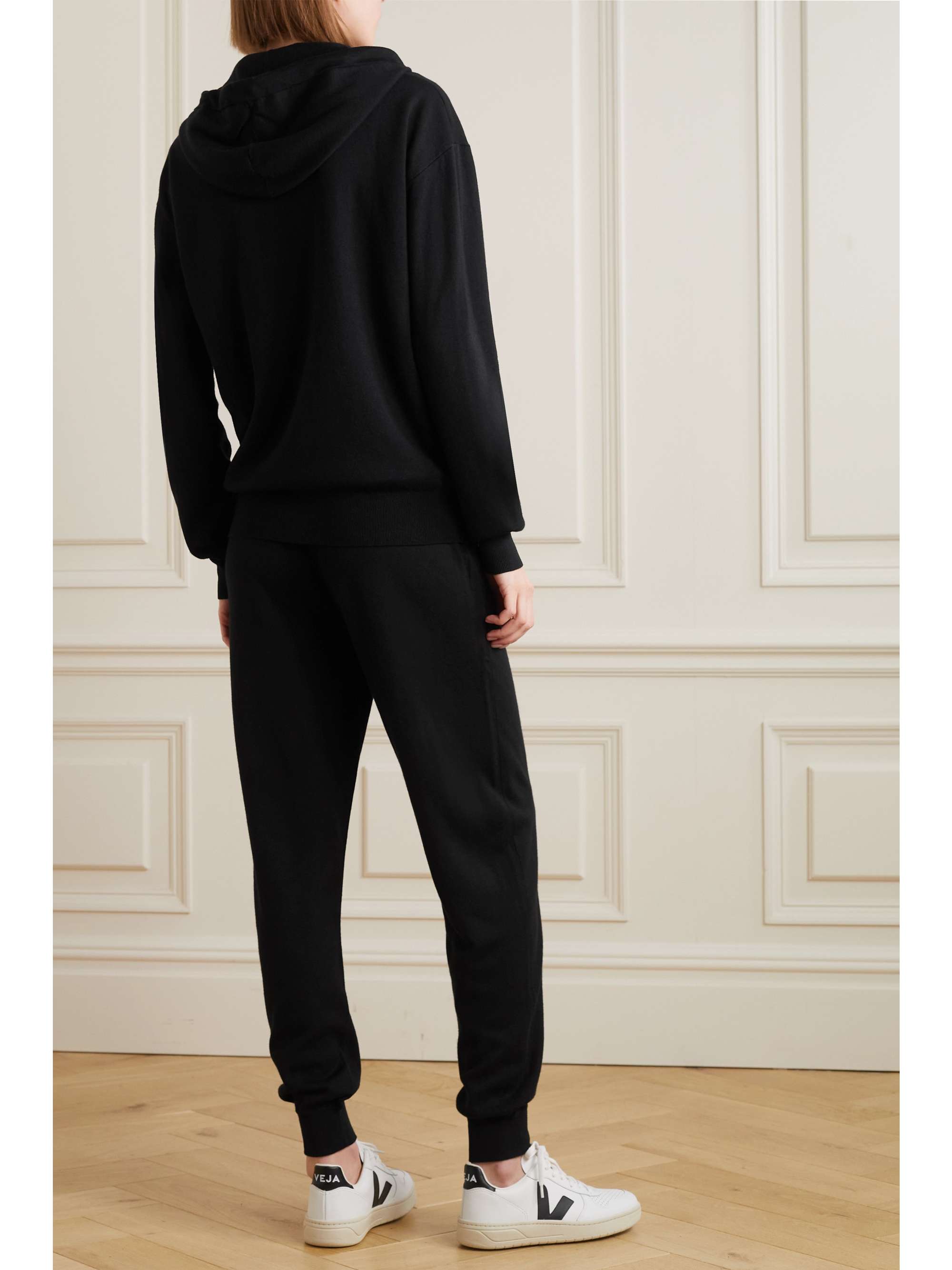 OLIVIA VON HALLE Gia Berlin silk and cashmere-blend hoodie and track pants set