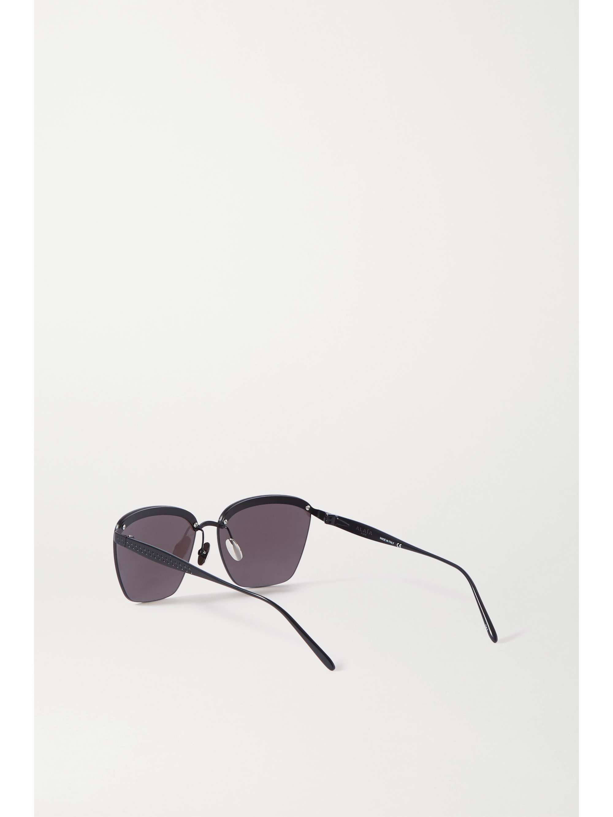 ALAÏA EYEWEAR Square-frame studded metal sunglasses