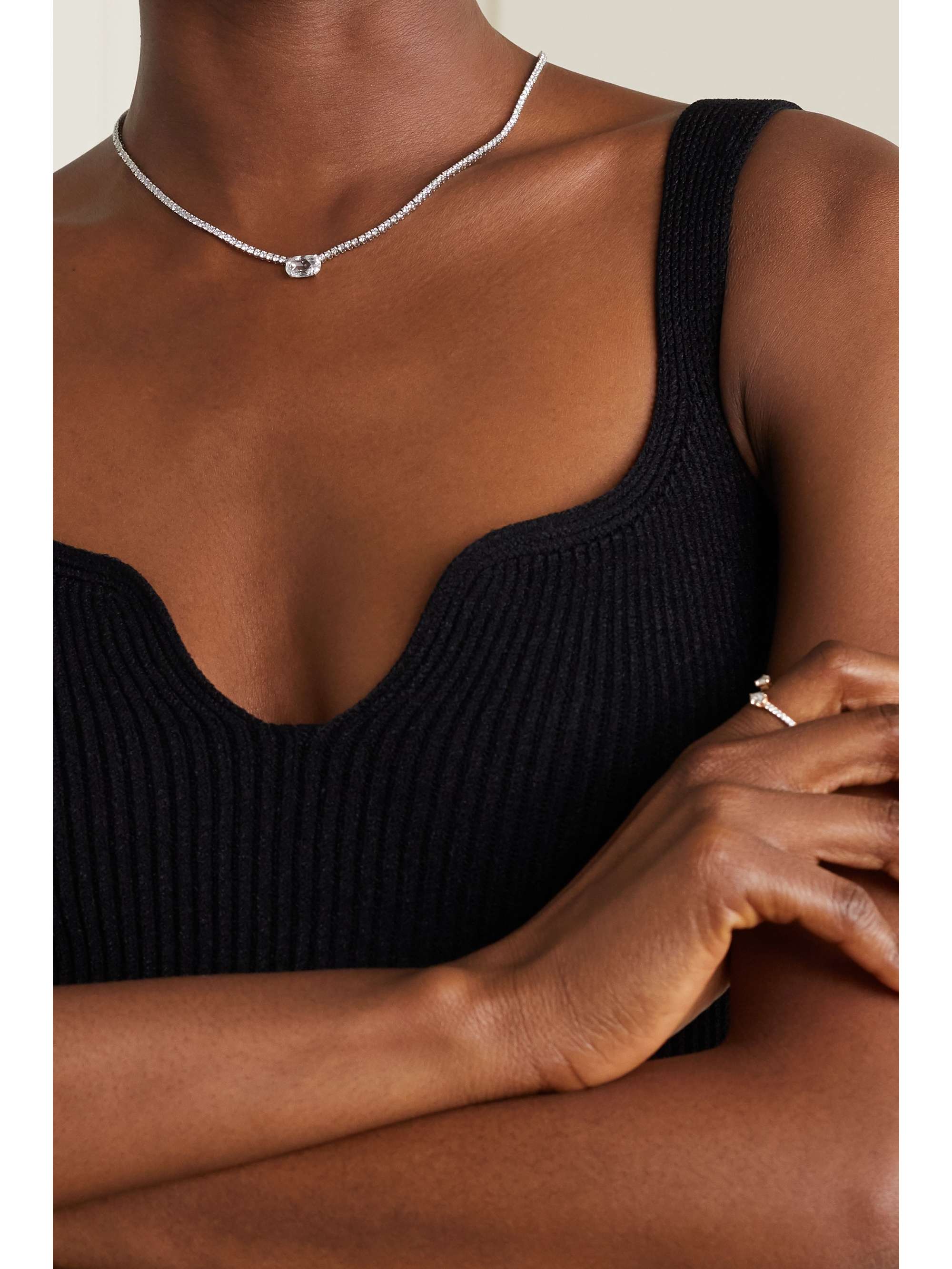 ANITA KO 18-karat white gold diamond choker