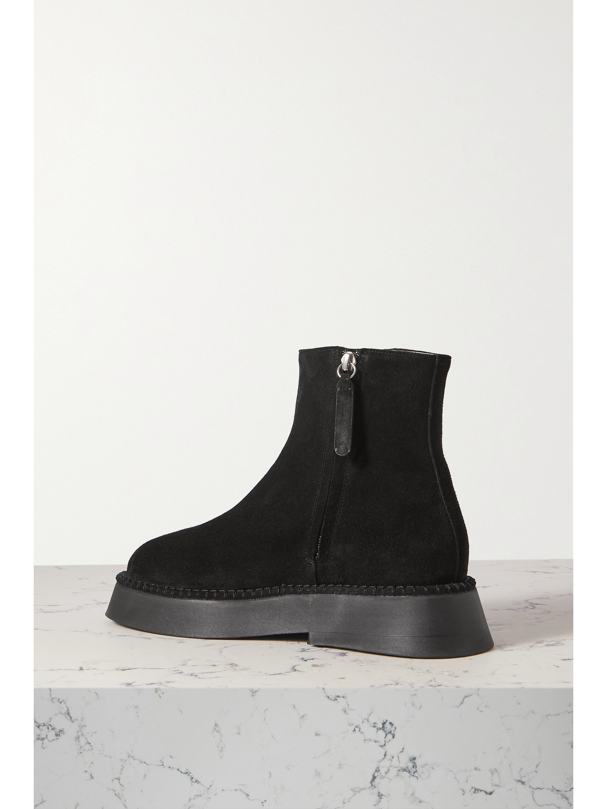 Wandler Rosa Suede Ankle Boots In Black