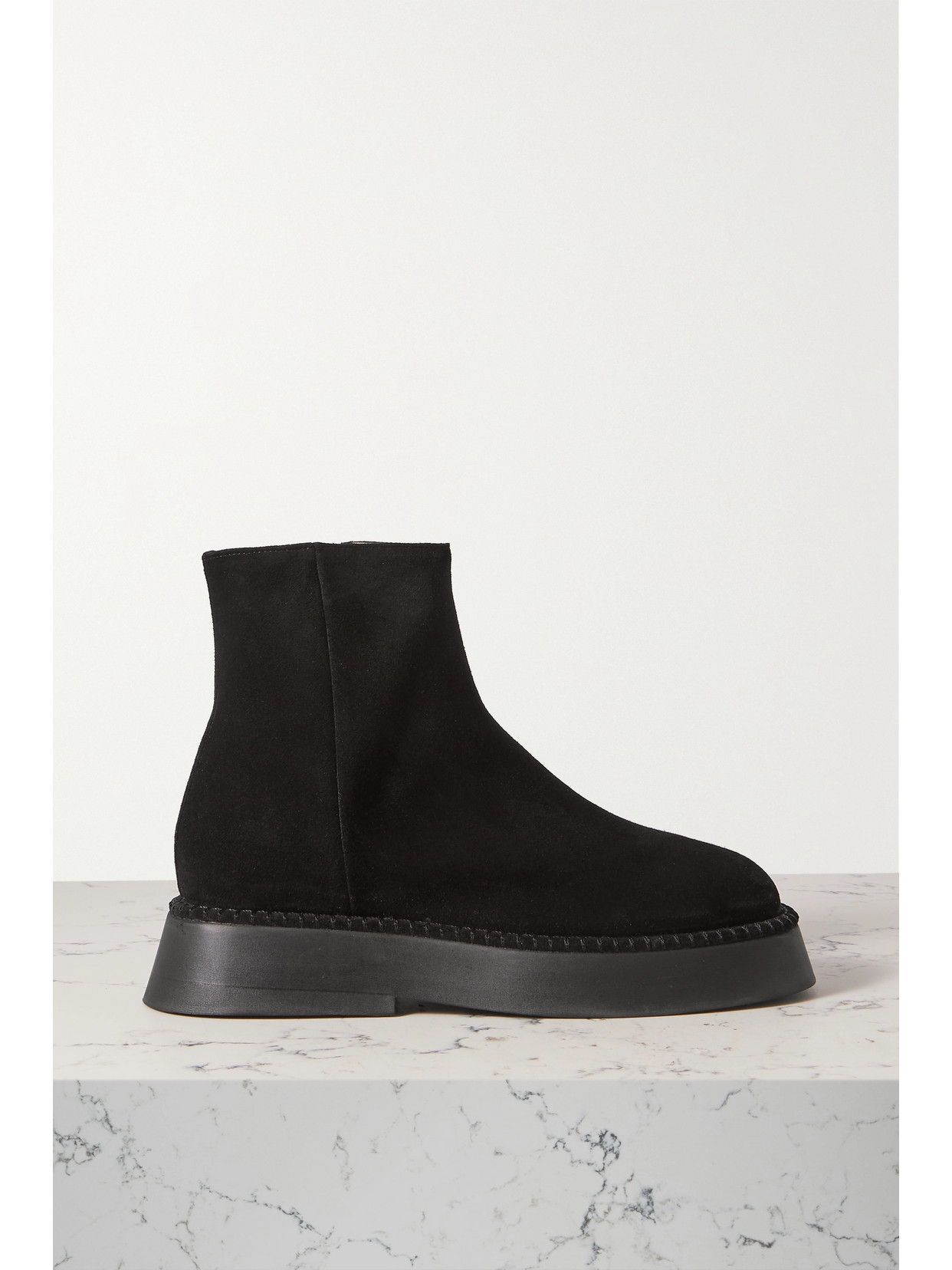 Wandler Rosa Suede Ankle Boots In Black