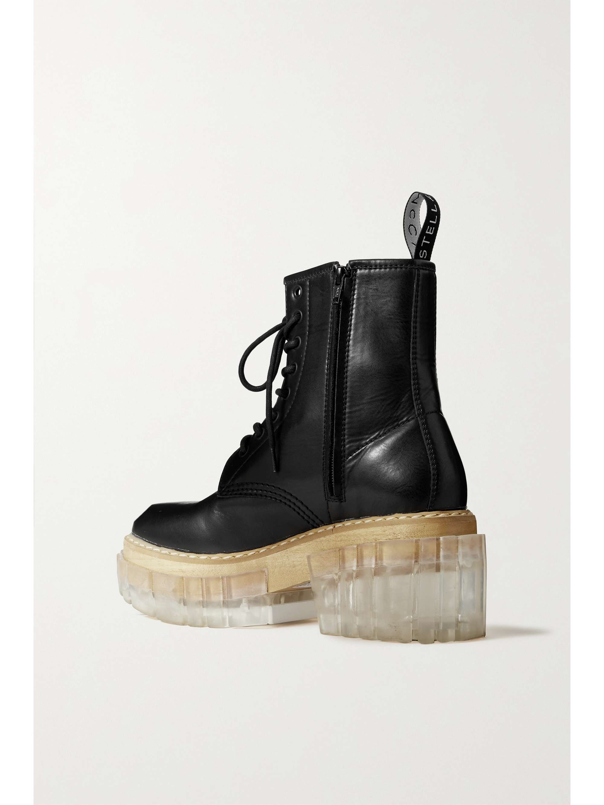 STELLA MCCARTNEY Emilie vegetarian leather platform ankle boots | NET-A-PORTER HK