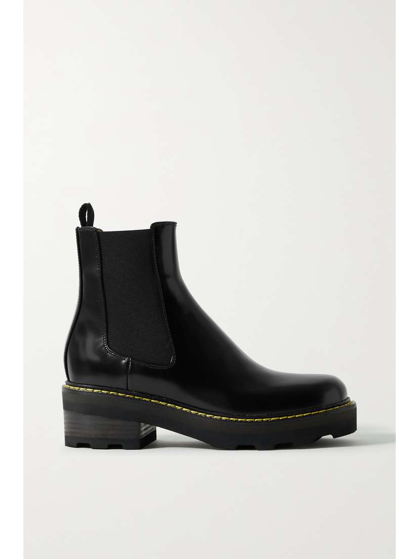 Gabriela Hearst Jil Glossed-leather Chelsea Boots