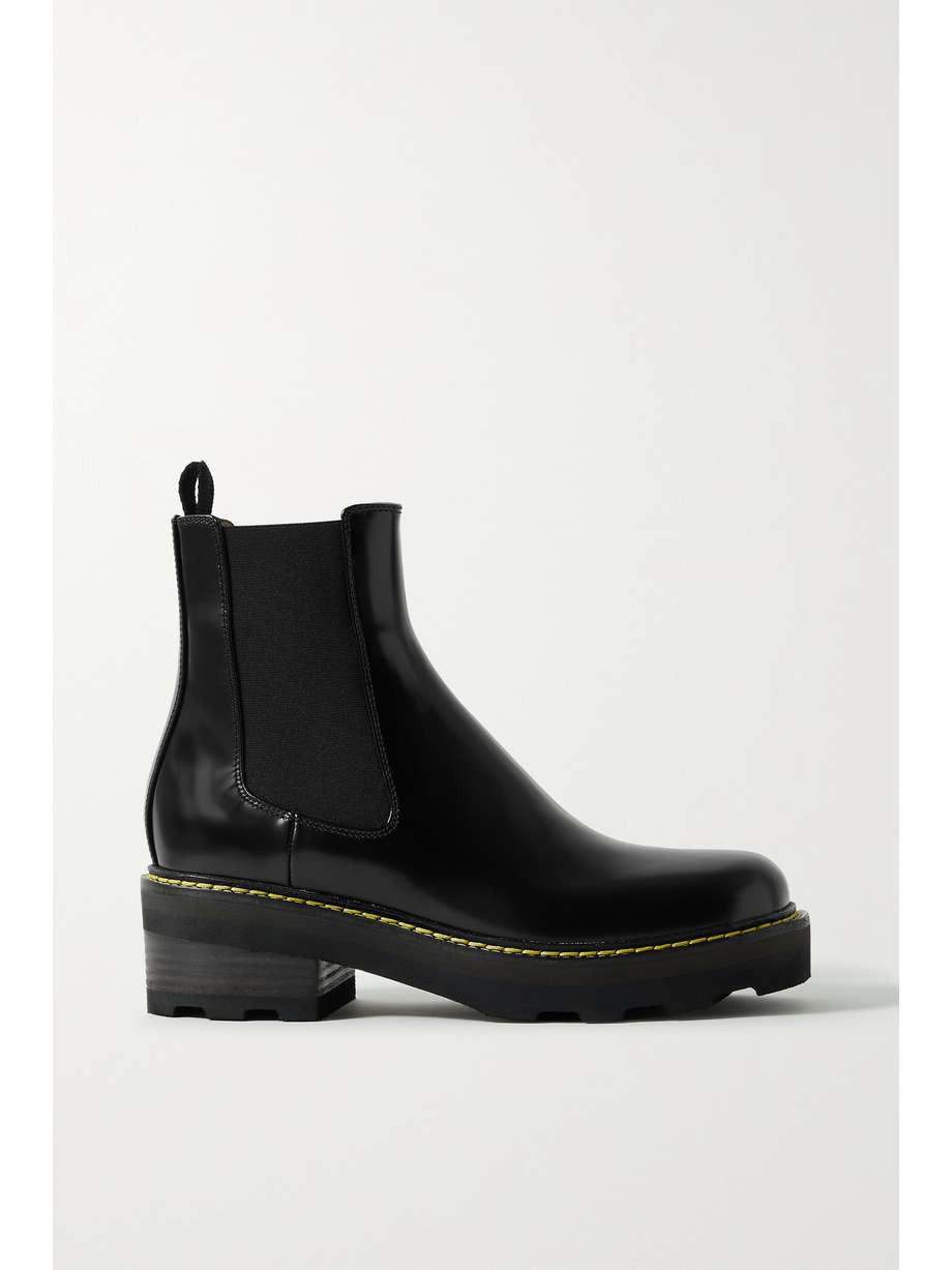 net-a-porter.com | Gabriela Hearst Jil glossed-leather Chelsea boots