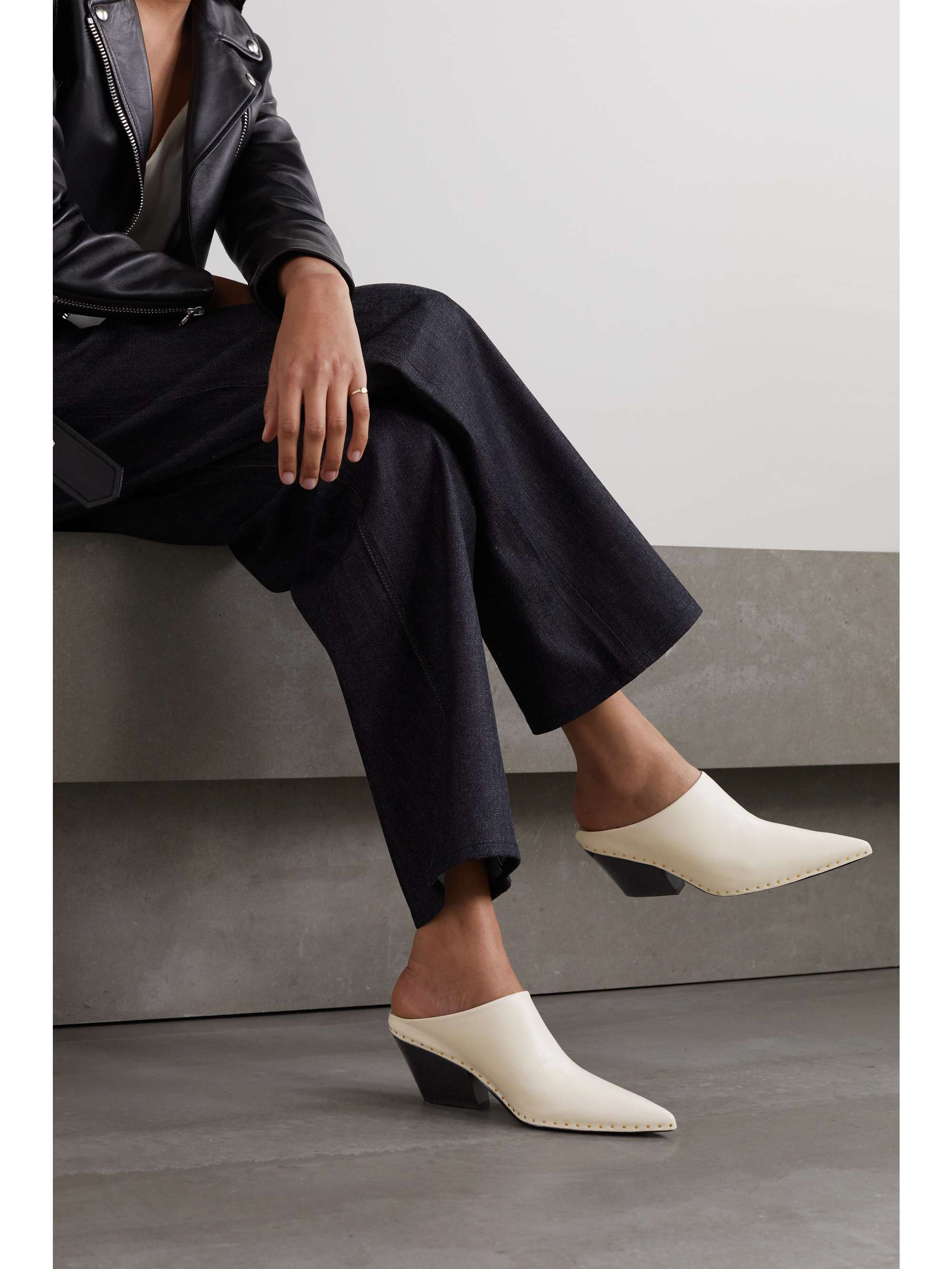 jil sander leather mules